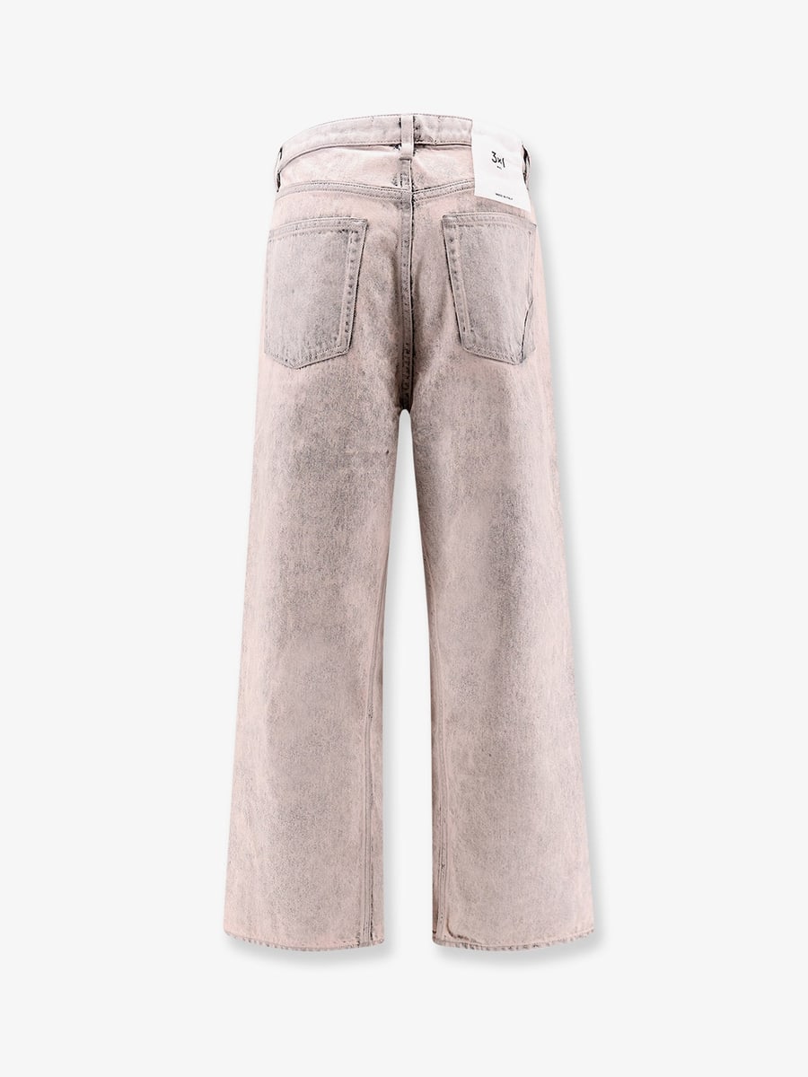 3X1 Denim jeans with bleached pattern, view 2