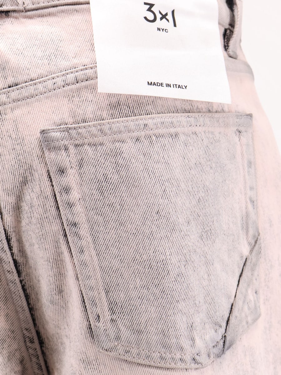 3X1 Denim jeans with bleached pattern, view 3