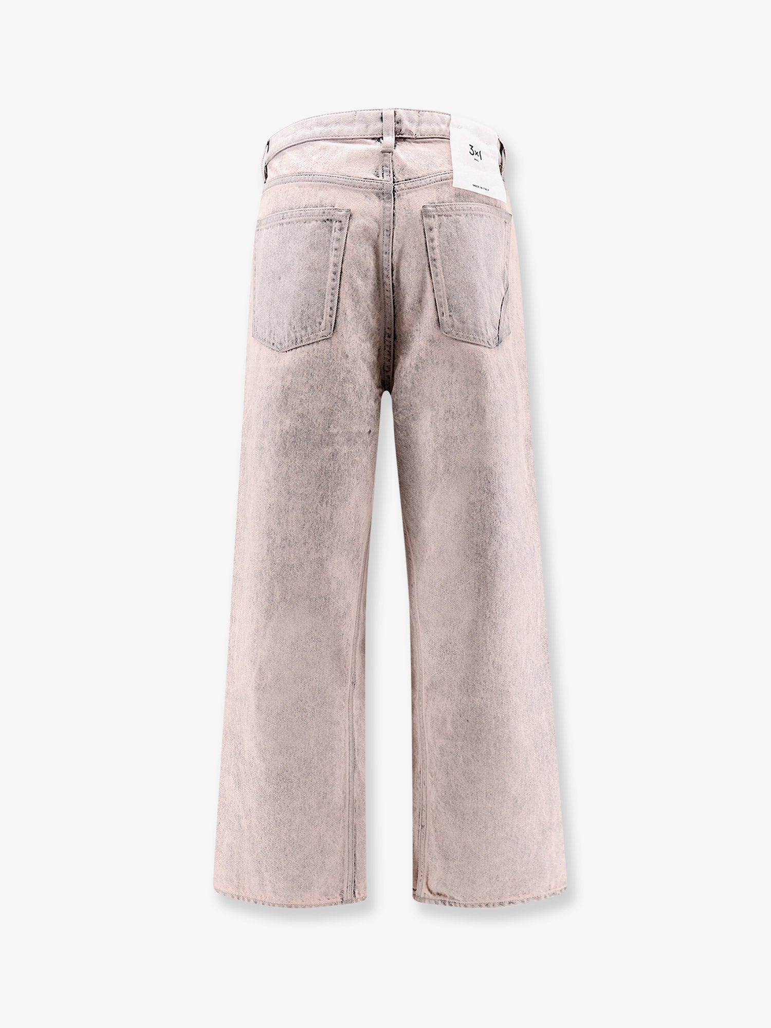 3X1 Denim jeans with bleached pattern, view 2