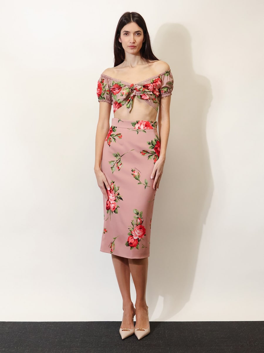 Dolce & Gabbana Cotton top with iconic print, view 2