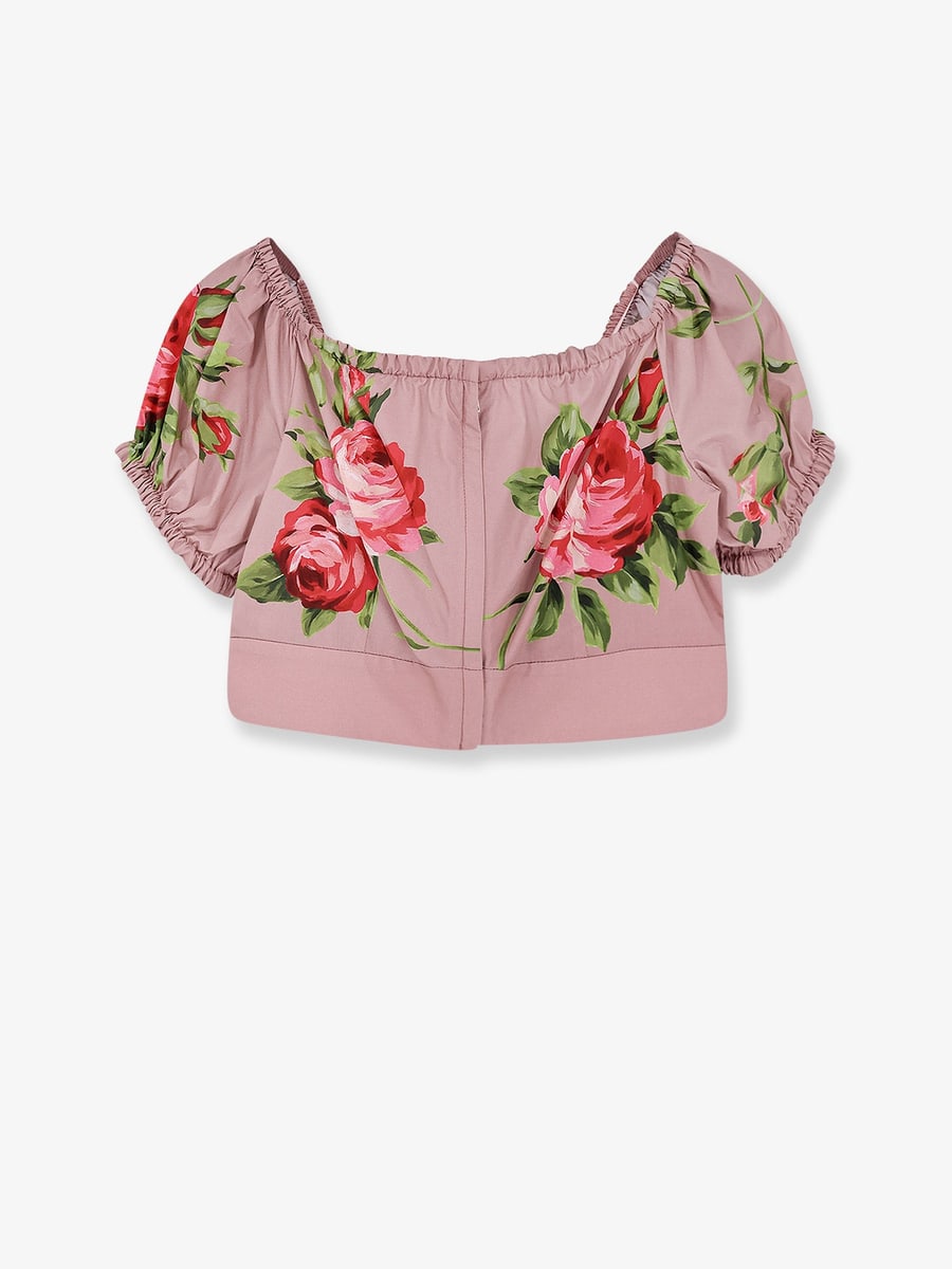 Dolce & Gabbana Cotton top with iconic print, view 4