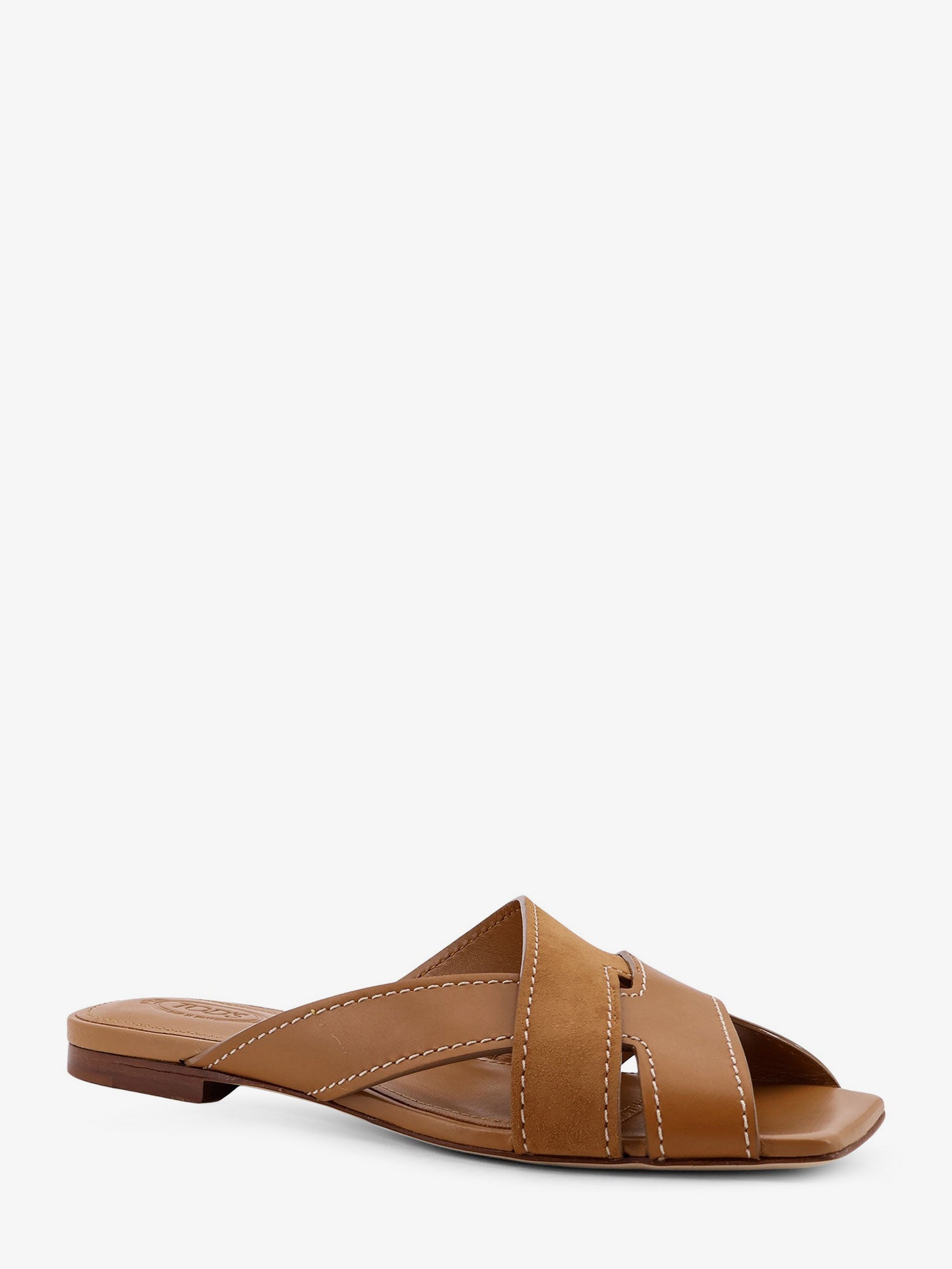 Tod's Leather sandals with suede detail, view 2