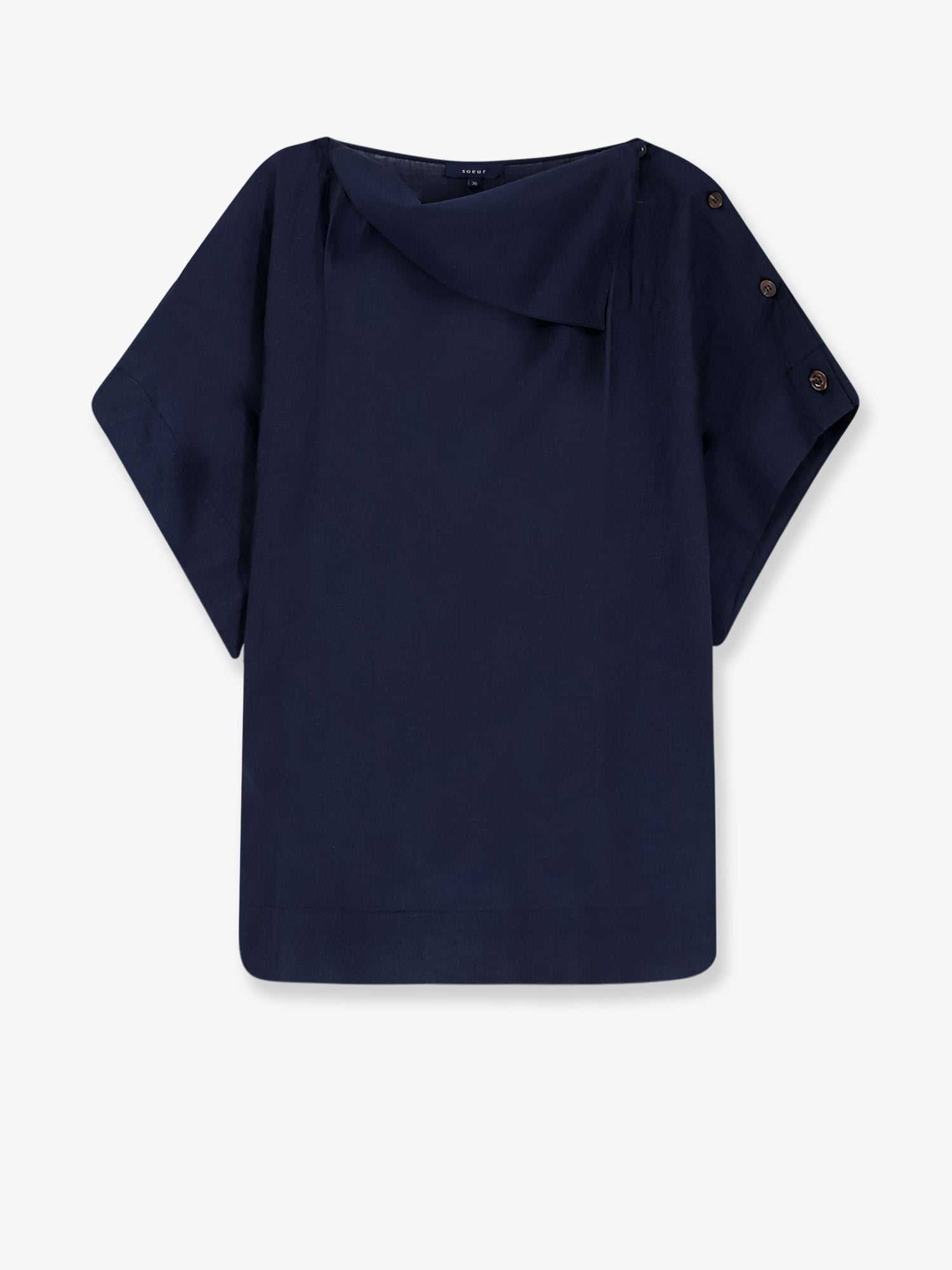 SOEUR Issa top in linen blend