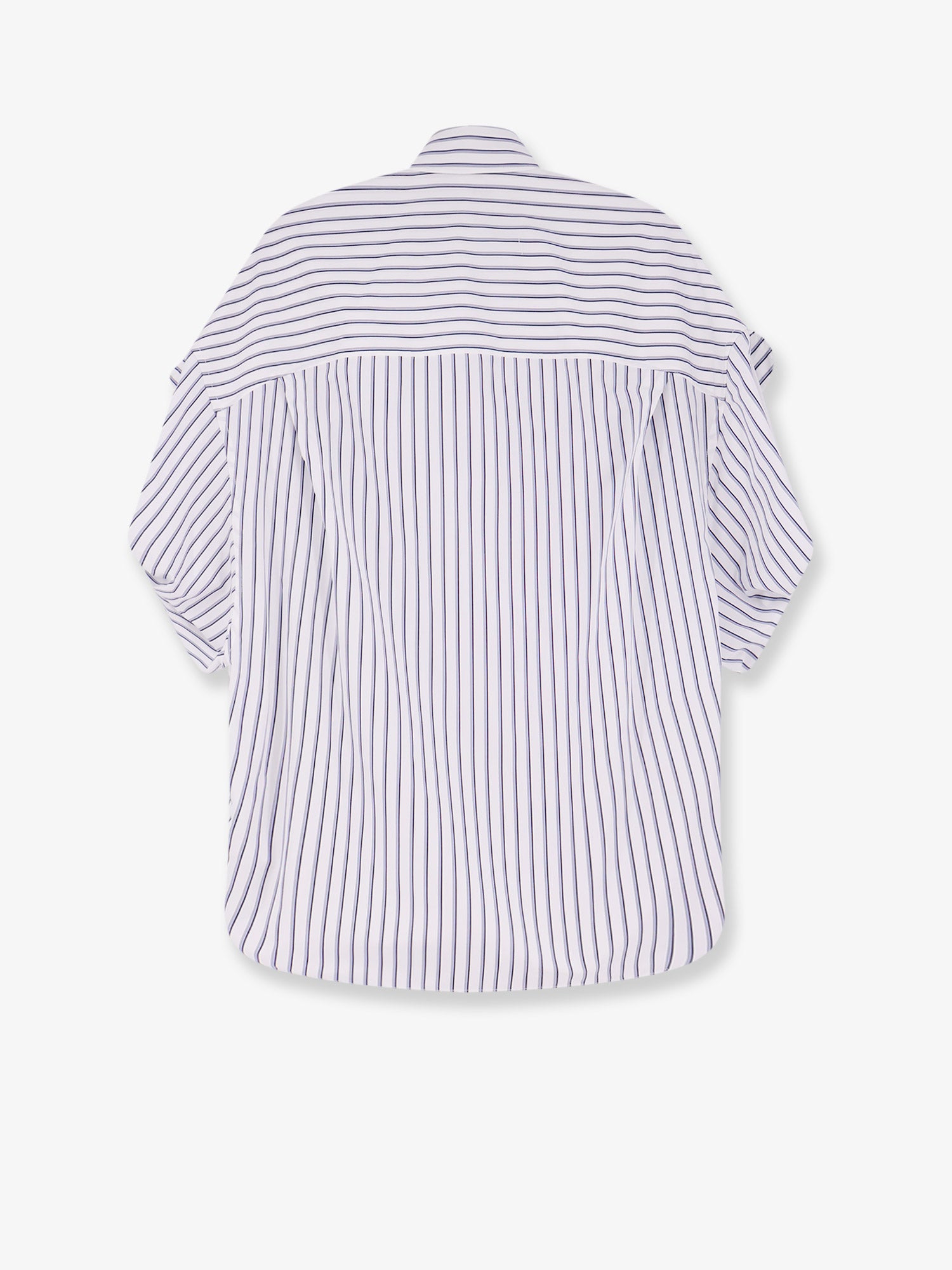 Balenciaga Tucked Sleeve striped cotton shirt, view 2