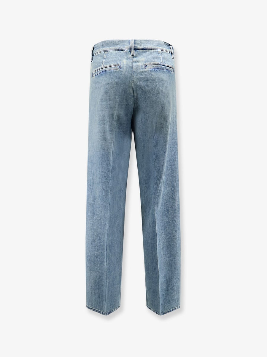 LARDINI Washed-out effect jeans, view 2