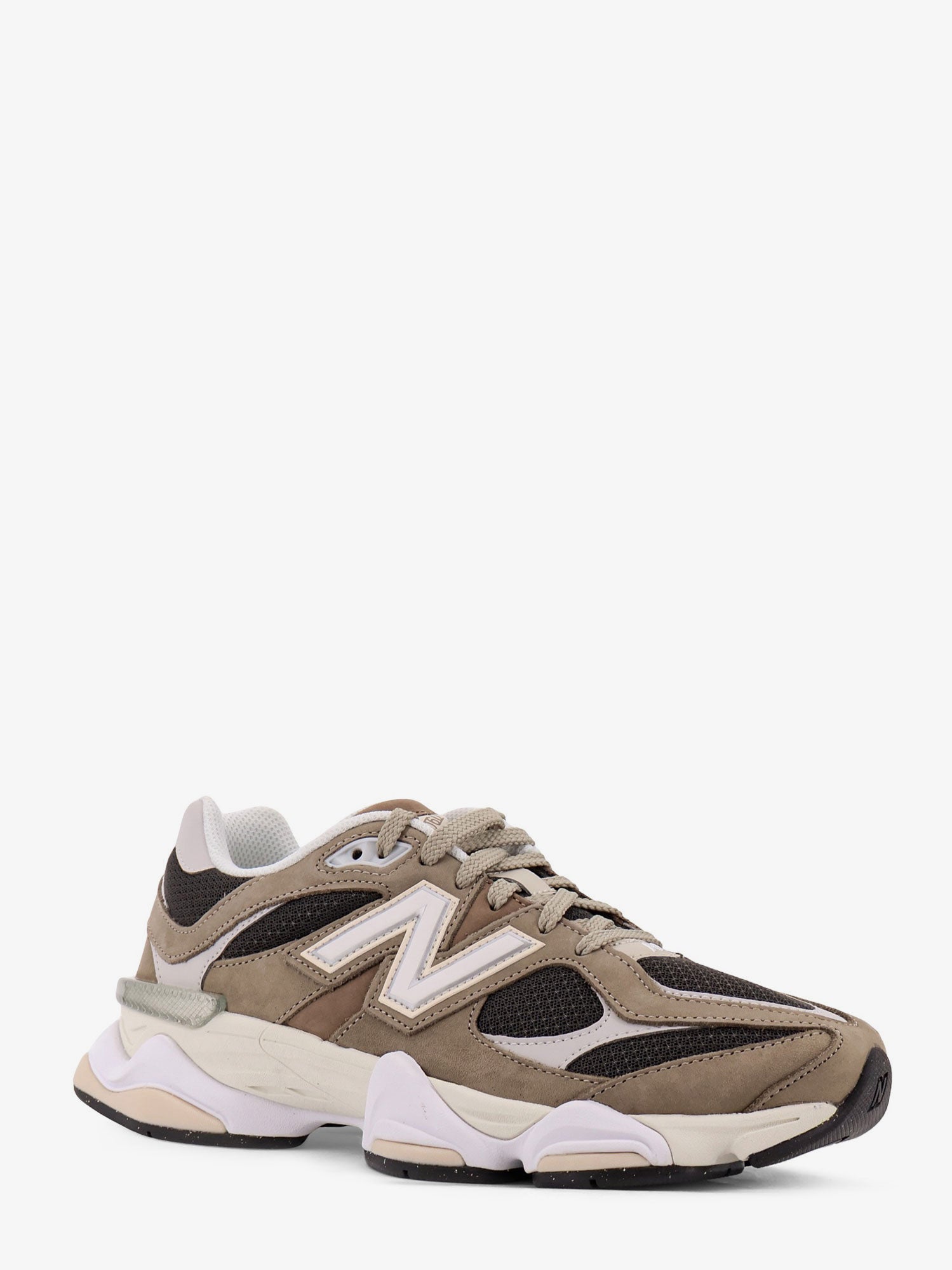 New Balance 9060 low-top mesh sneakers with suede interts, view 2