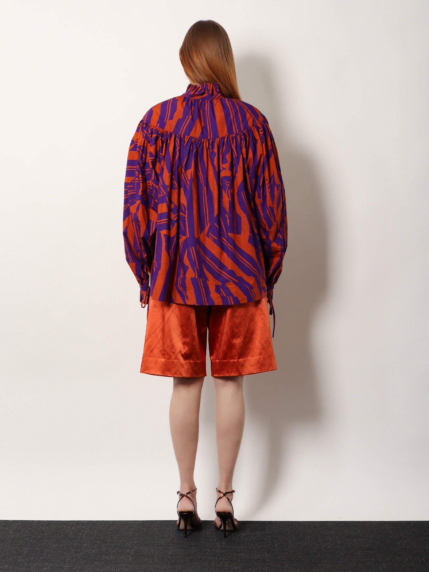 Dries Van Noten Catya cotton shirt with Crushed Stripe print, view 2