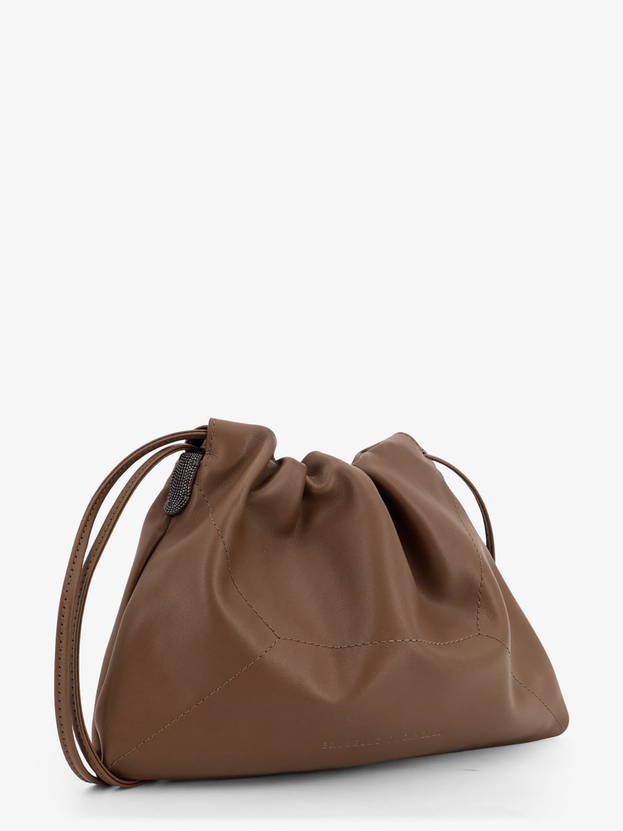 Brunello Cucinelli BC Duo leather shoulder bag, view 3