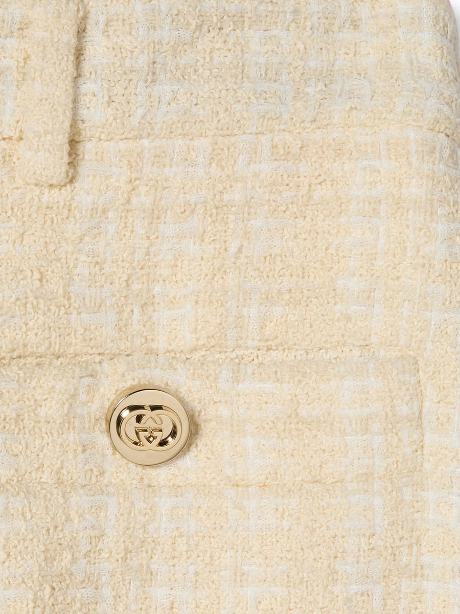 Gucci Cotton blend trousers with checked pattern, view 5