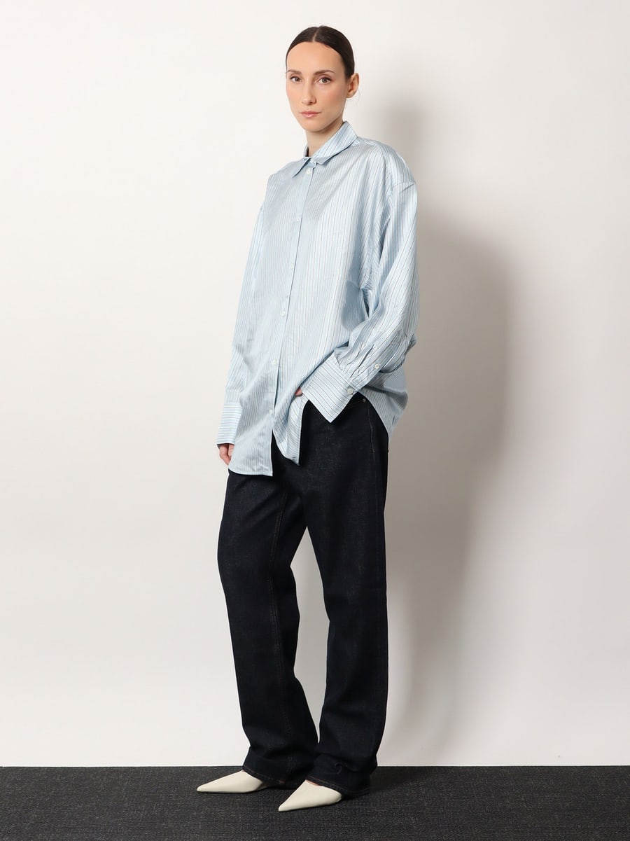 Toteme Silk shirt with striped pattern, view 2