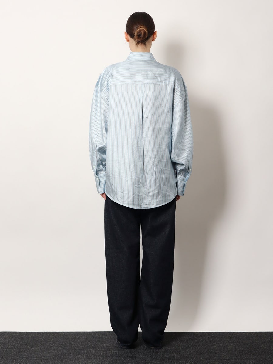 Toteme Silk shirt with striped pattern, view 3