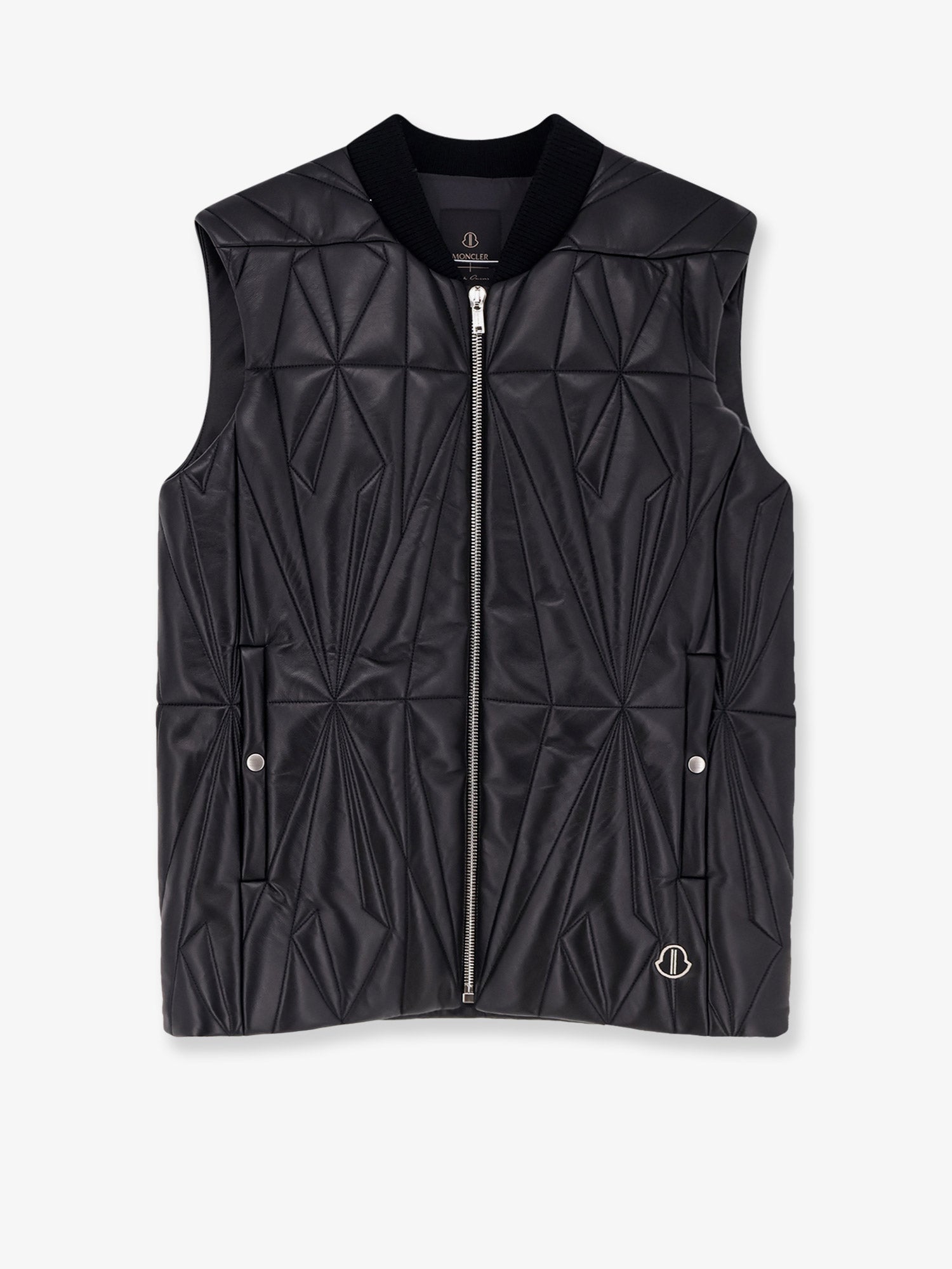 MONCLER + RICK OWENS Geocamo Flight Leather Vest