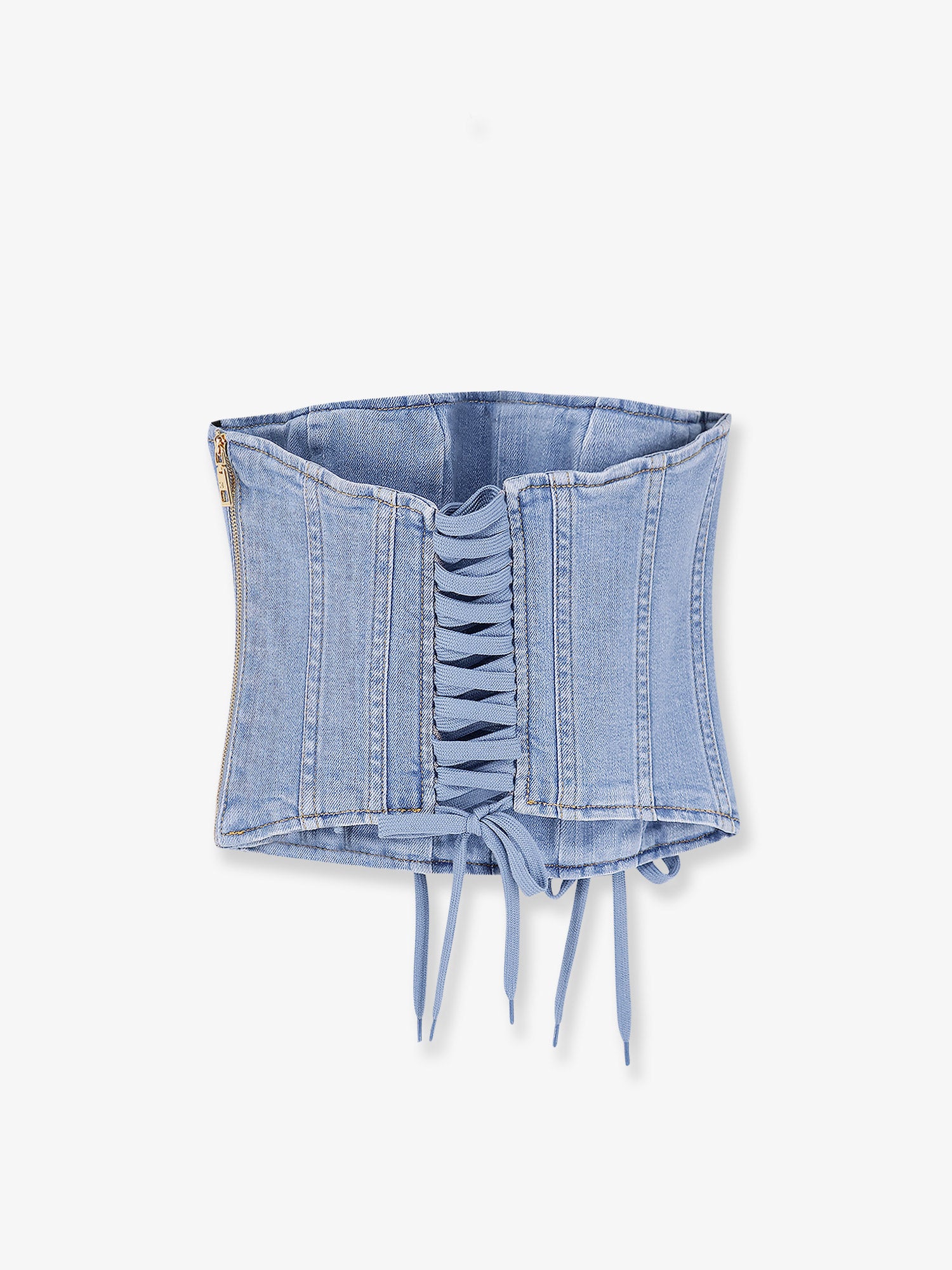 Elisabetta Franchi Urban denim bustier, view 2