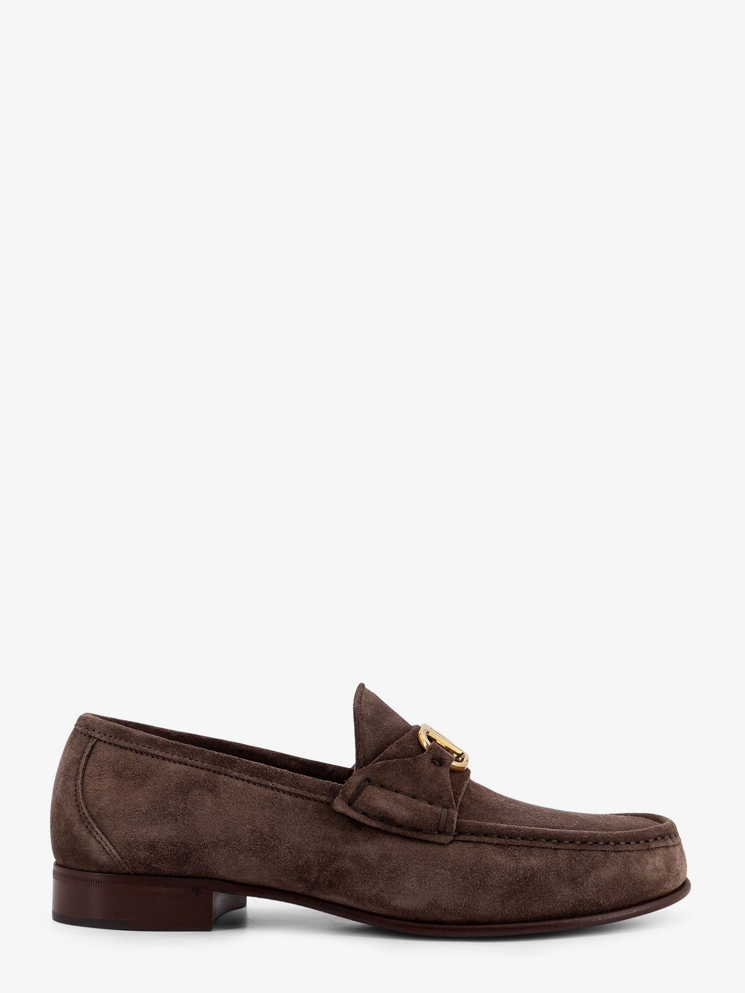Valentino Garavani Suede loafers with metal VLogo Signature