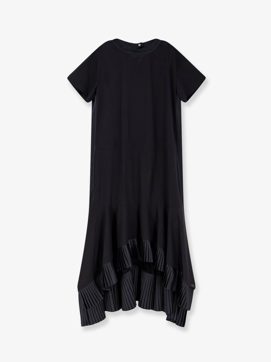 SACAI Cotton dress with pleated details