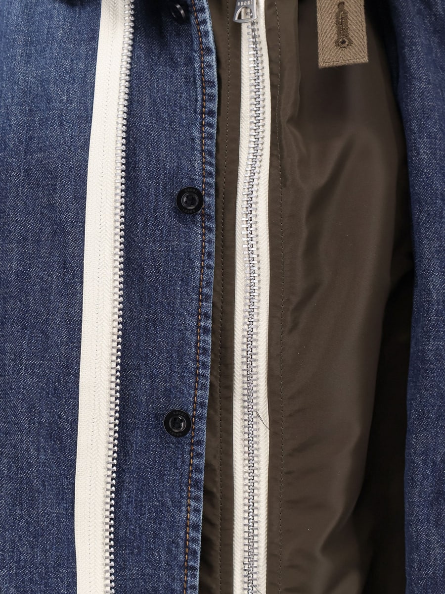 SACAI Denim Jacket with nylon inserts, view 3