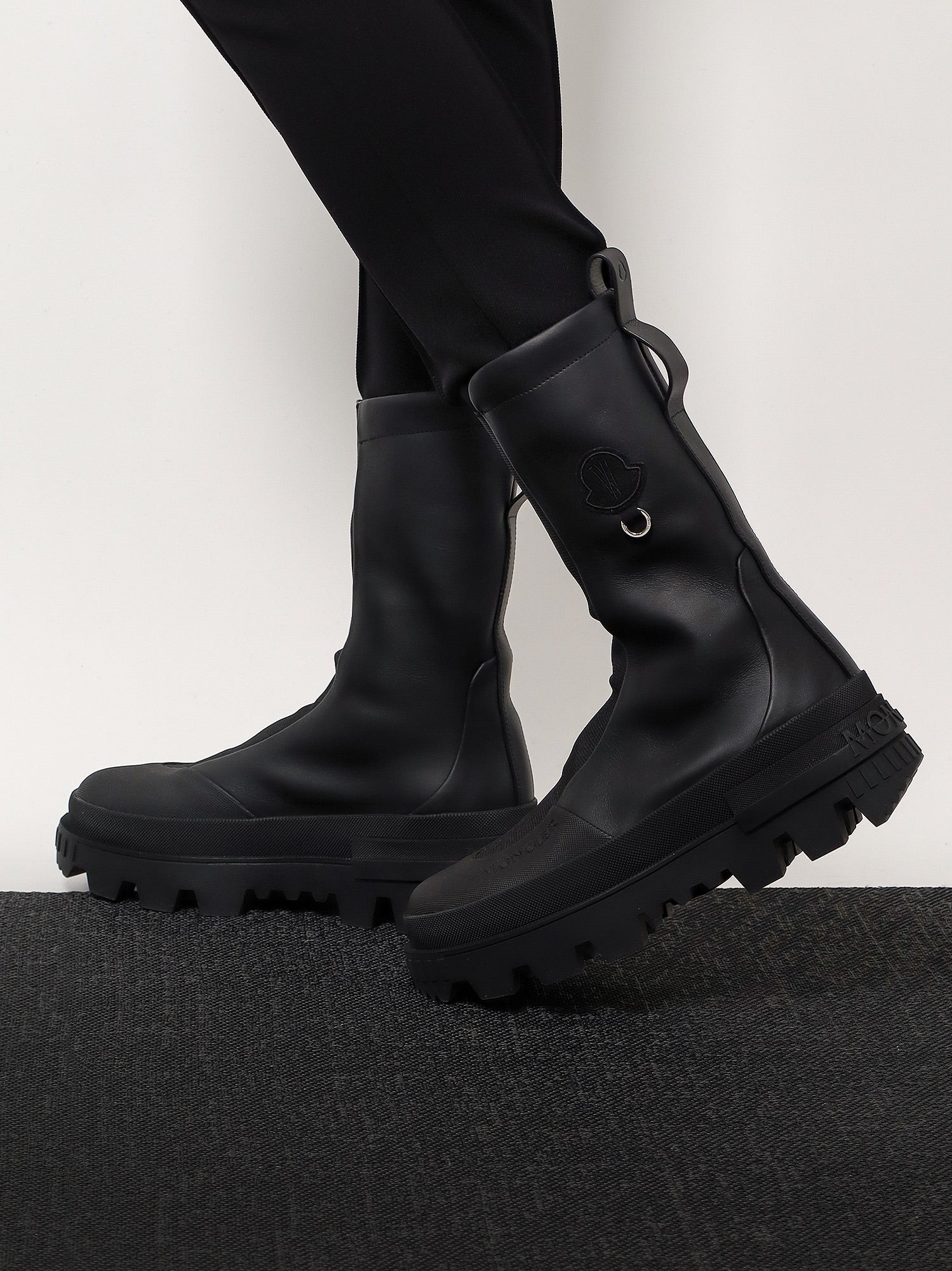 MONCLER GENIUS Salix 6 moncler willow smith letaher boots with stretch inserts, view 2