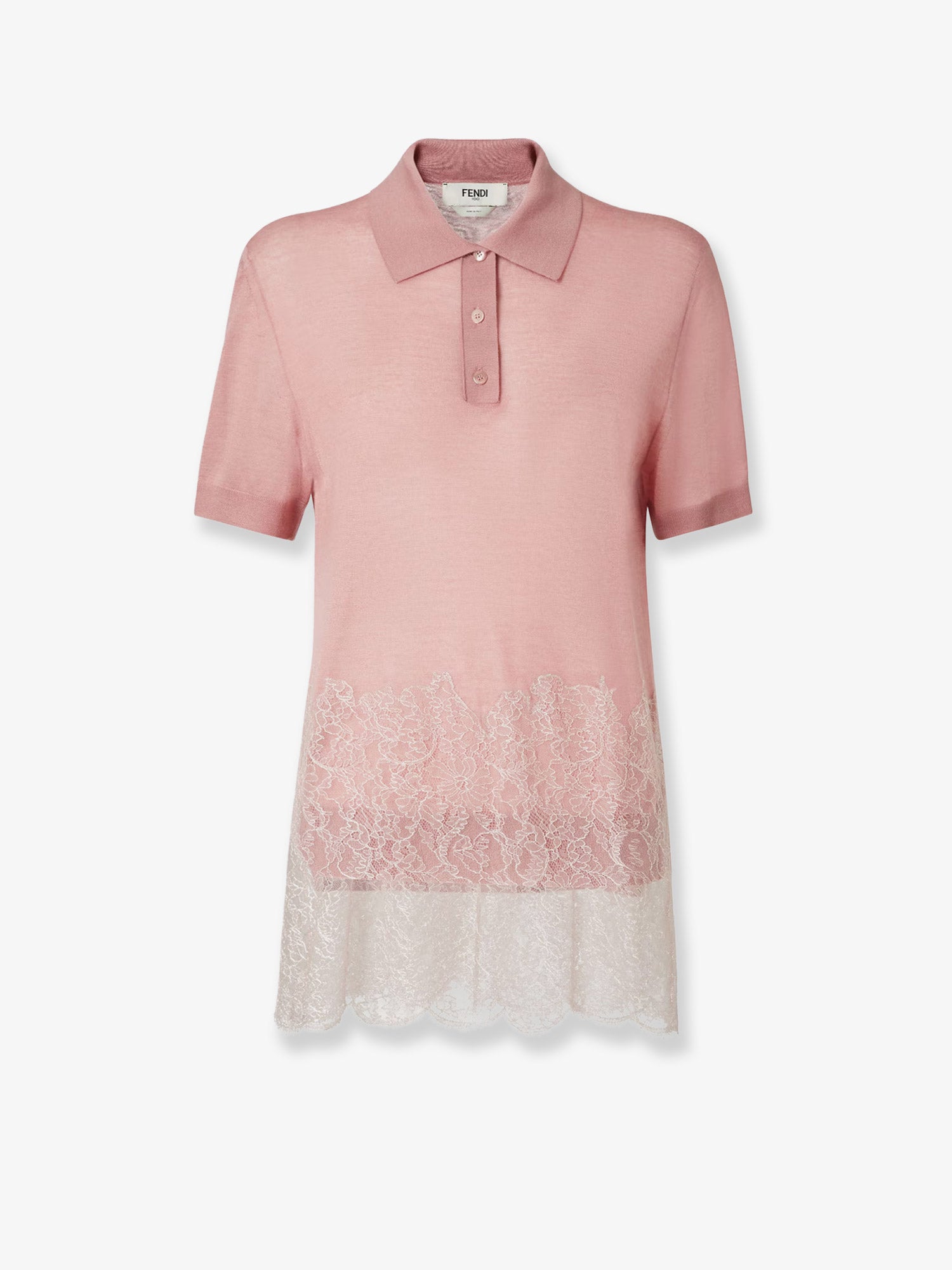 Fendi Lingerie cashmere and silk polo shirt