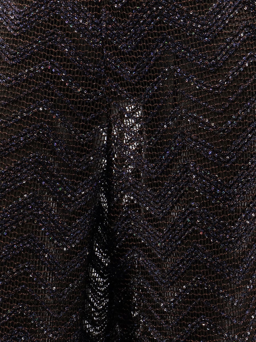 MISSONI Viscose blend trousers with chevron pattern, view 3