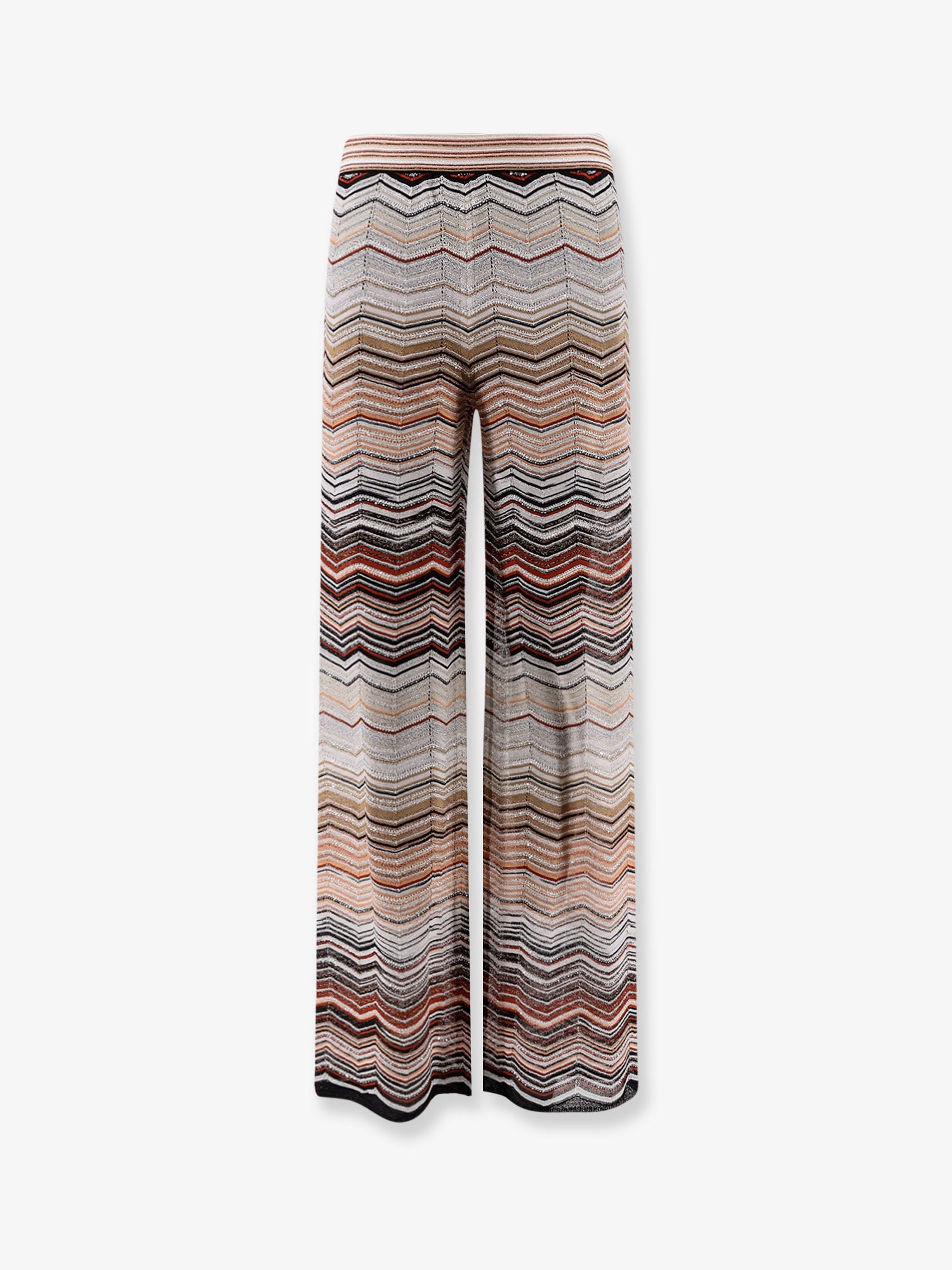 MISSONI Viscose trousers with laminated chevron pattern