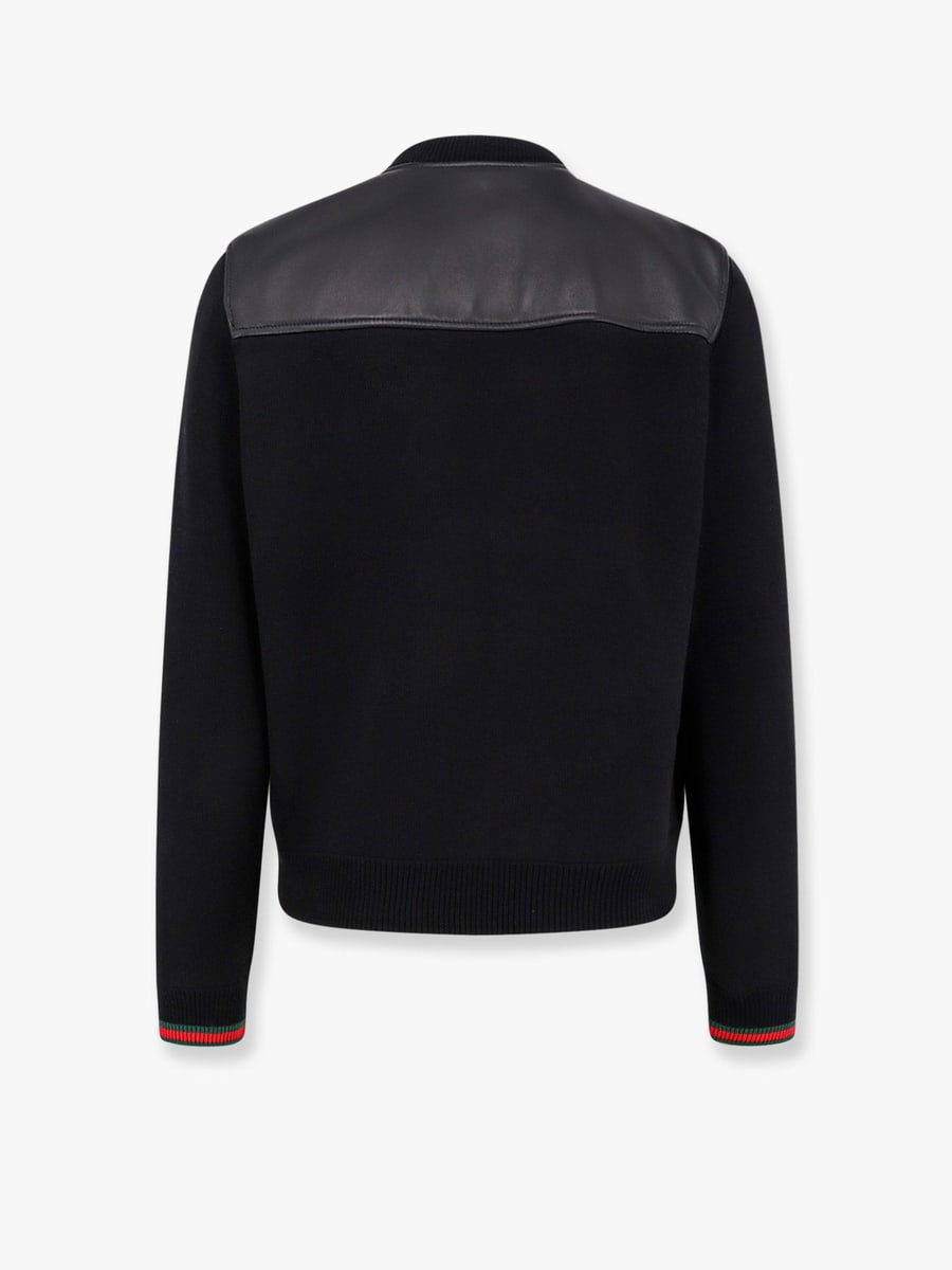 Gucci Leather and wool jacket, view 5