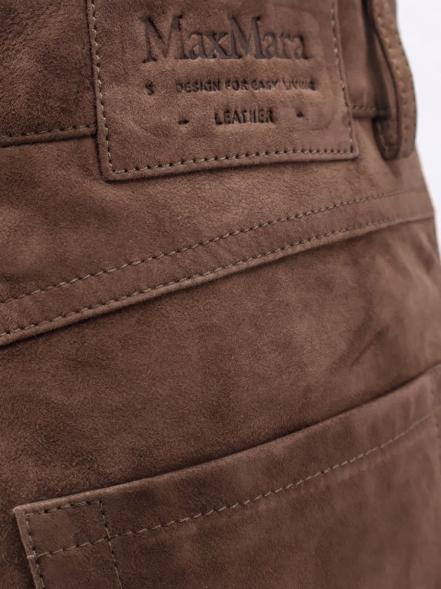 'S Max Mara Suede trousers, view 3