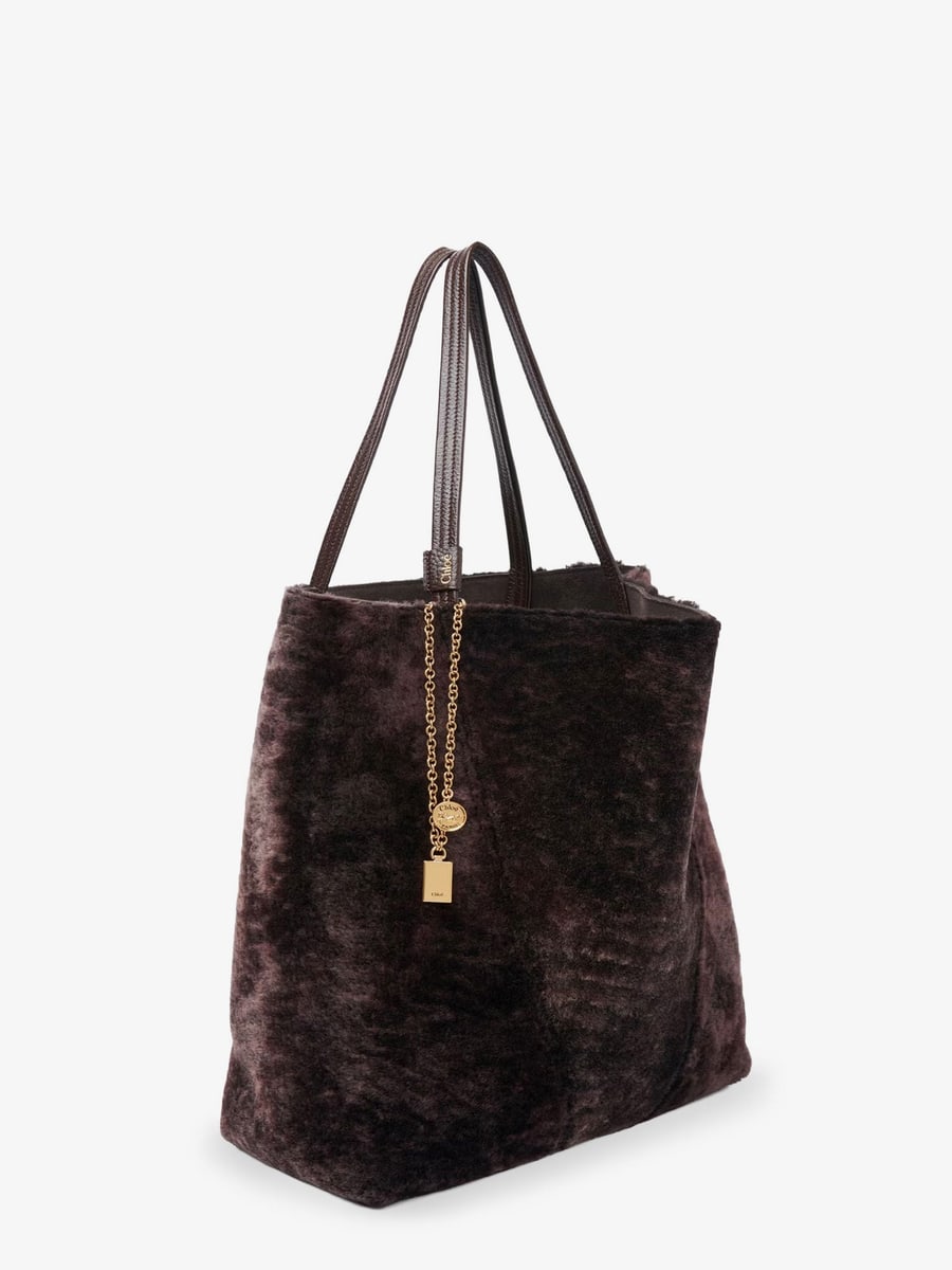 Chloé Spin shearling shoulder bag, view 4