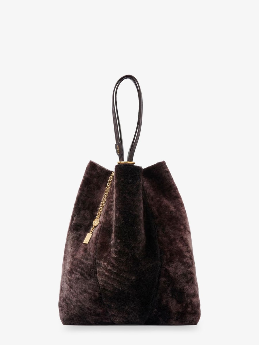 Chloé Spin shearling shoulder bag, view 5