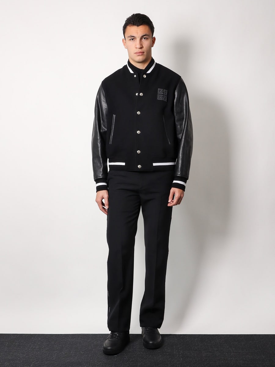 Givenchy Varsity wool blend bomber with leather sleeves, view 2