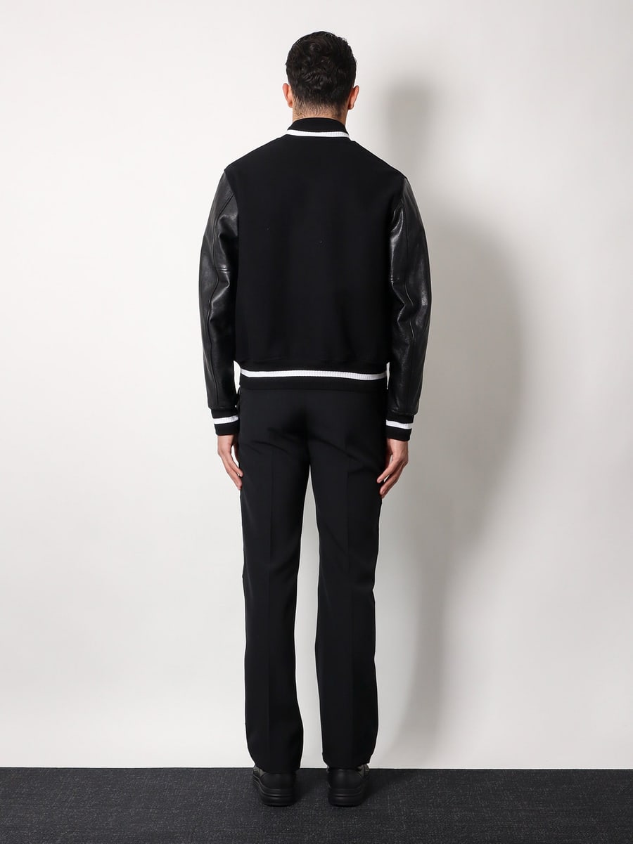 Givenchy Varsity wool blend bomber with leather sleeves, view 3