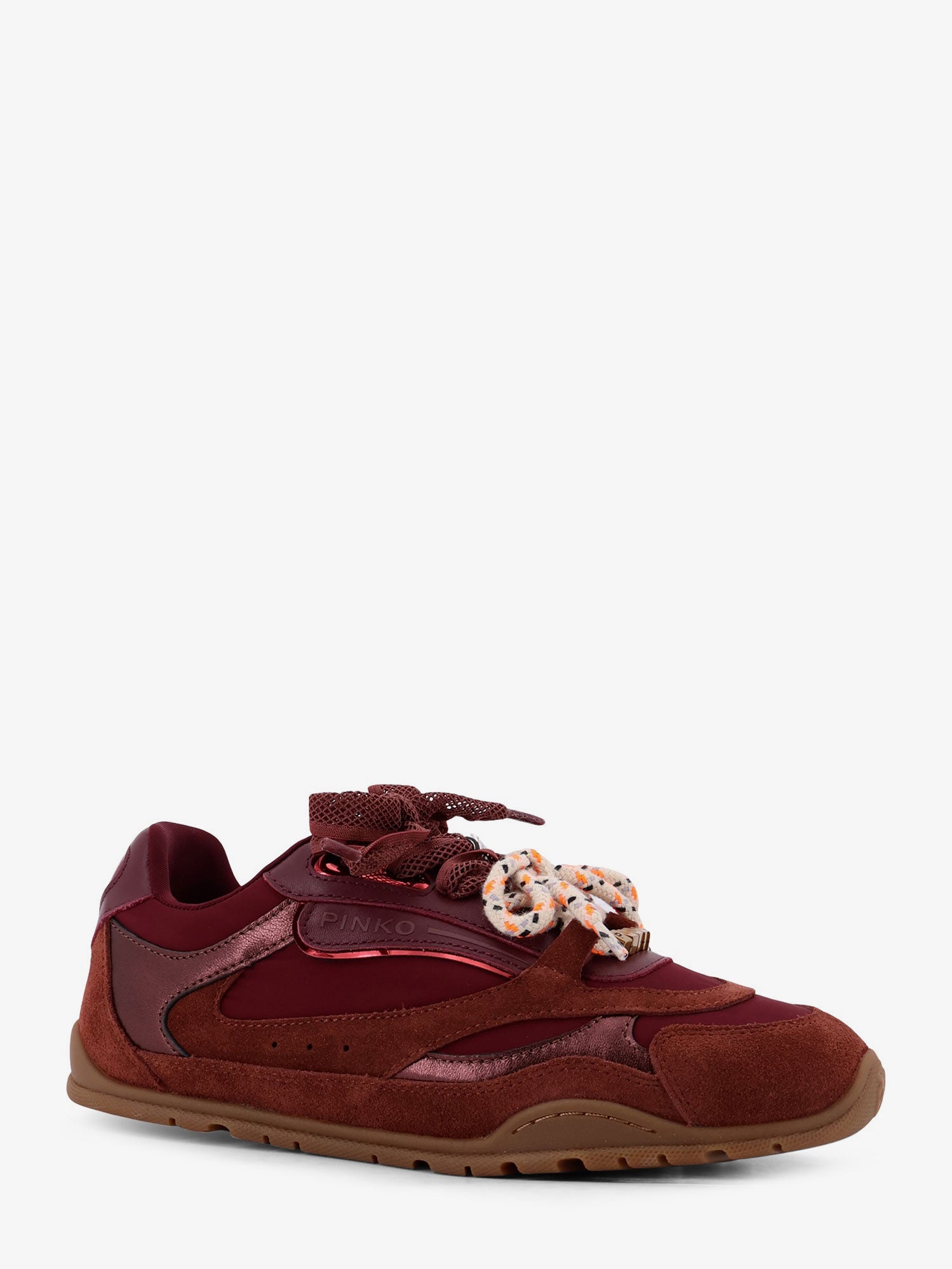 Pinko Yulia suede sneakers with nylon inserts, view 2