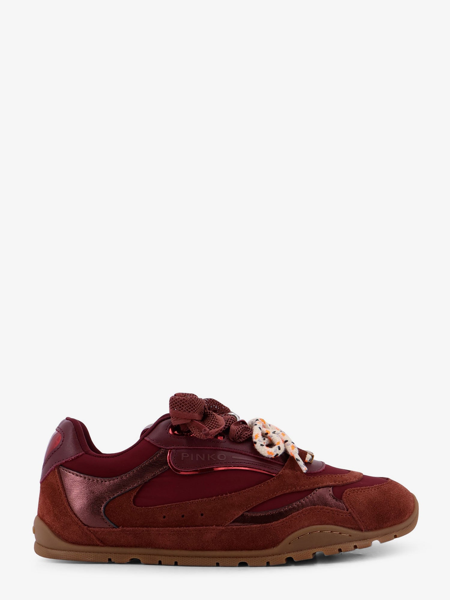 Pinko Yulia suede sneakers with nylon inserts