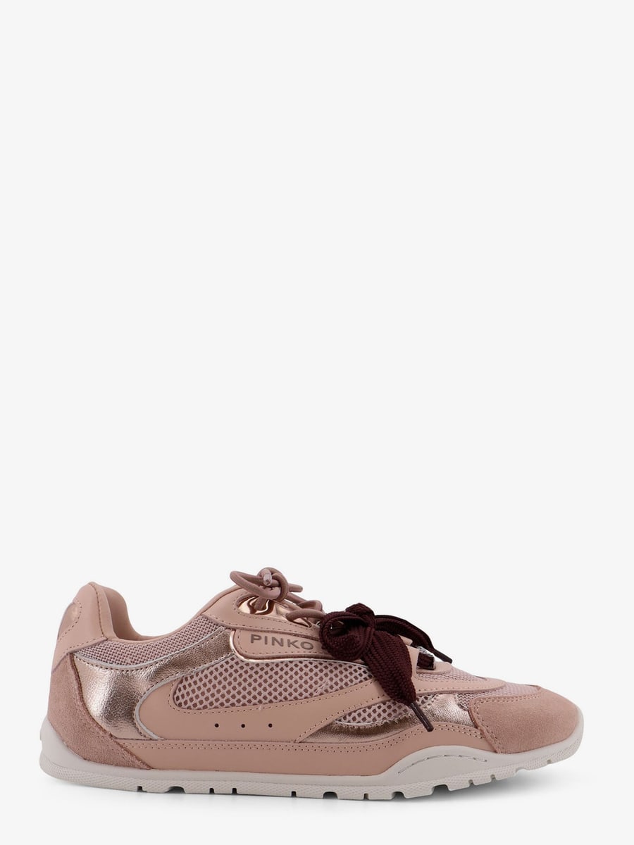 Pinko Yulia mesh sneakers with suede inserts