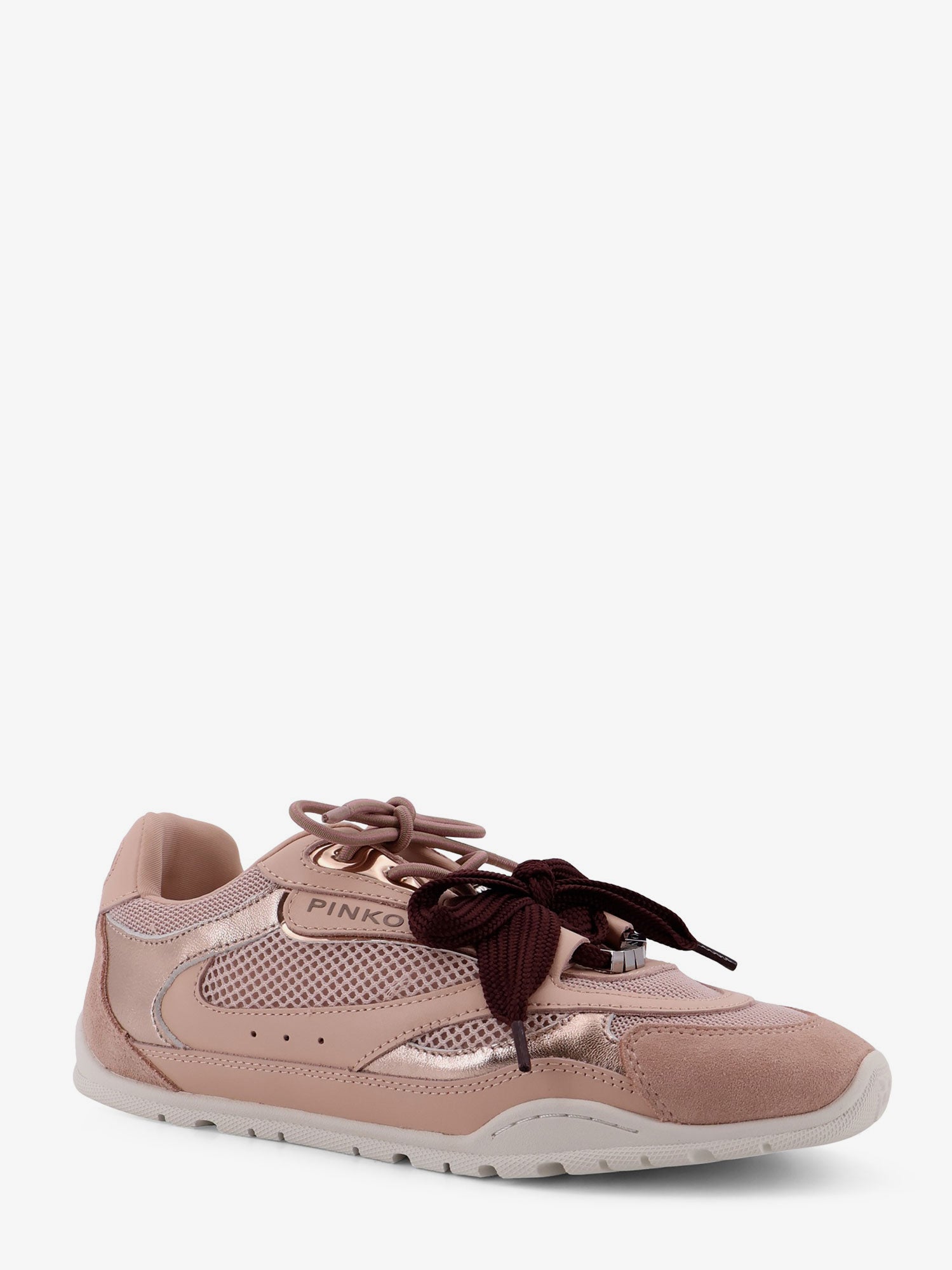 Pinko Yulia mesh sneakers with suede inserts, view 2