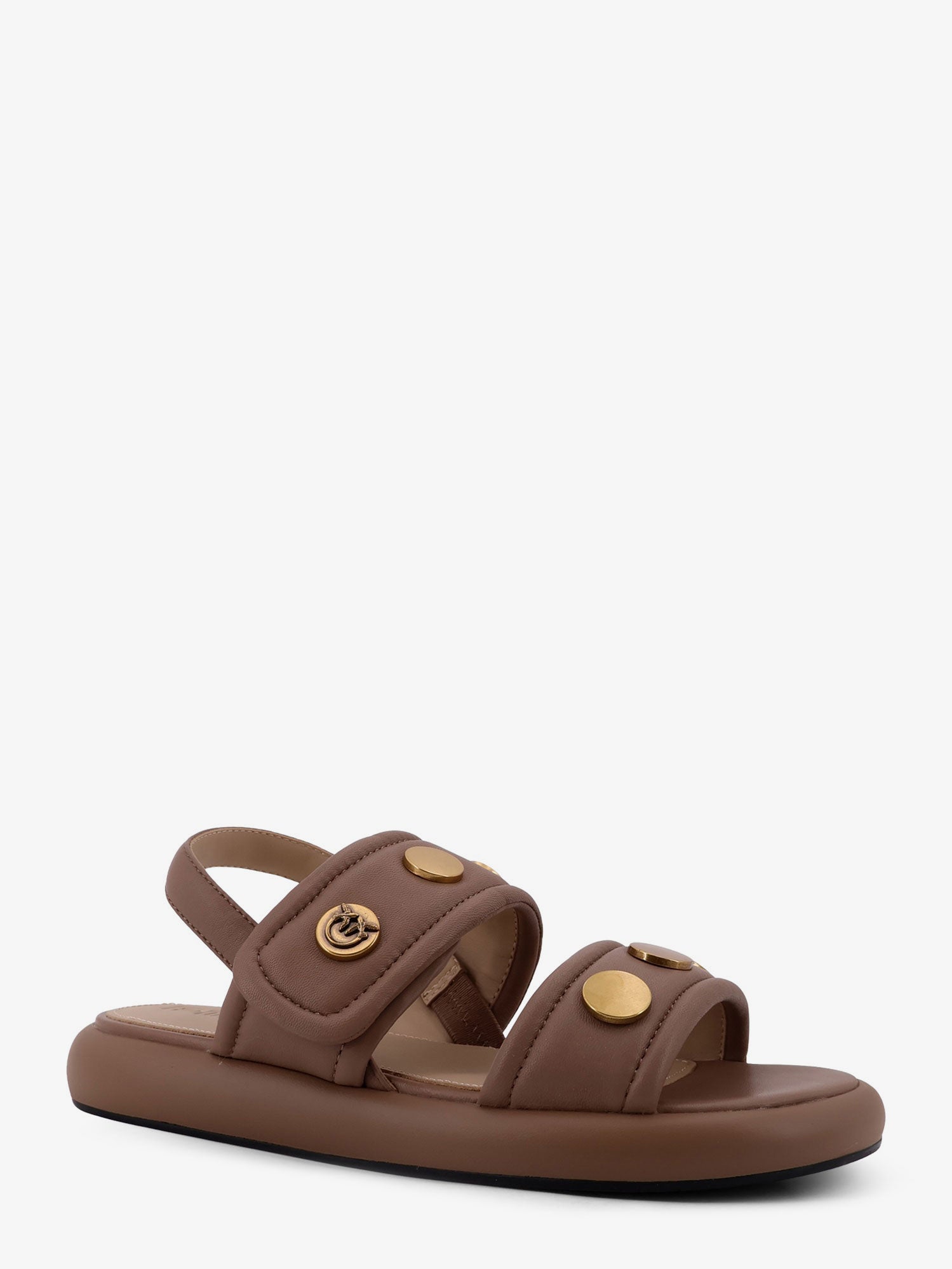 Pinko Fiona flat leather sandals, view 2