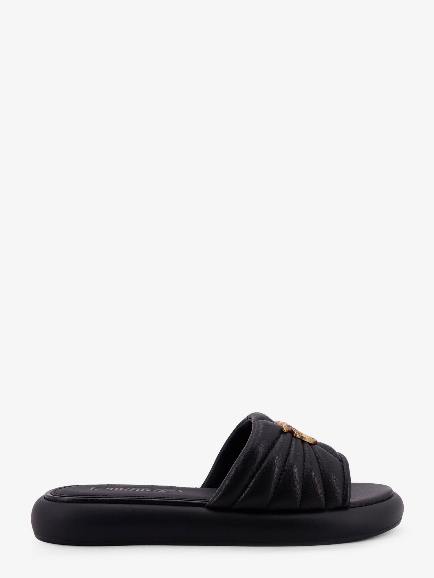 Pinko Fiona low leather sandals