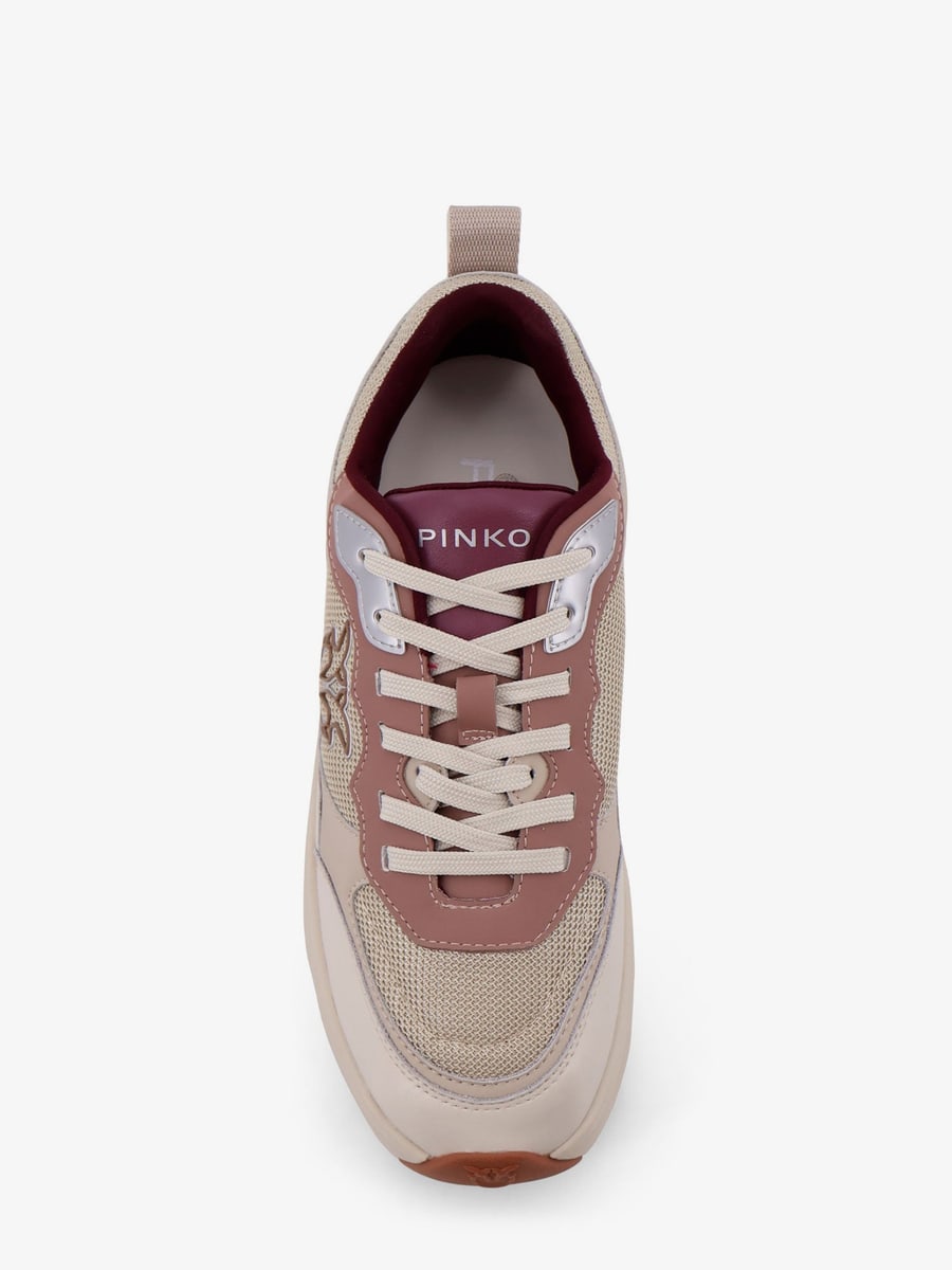 Pinko Nylon sneakers with leather inserts, view 5