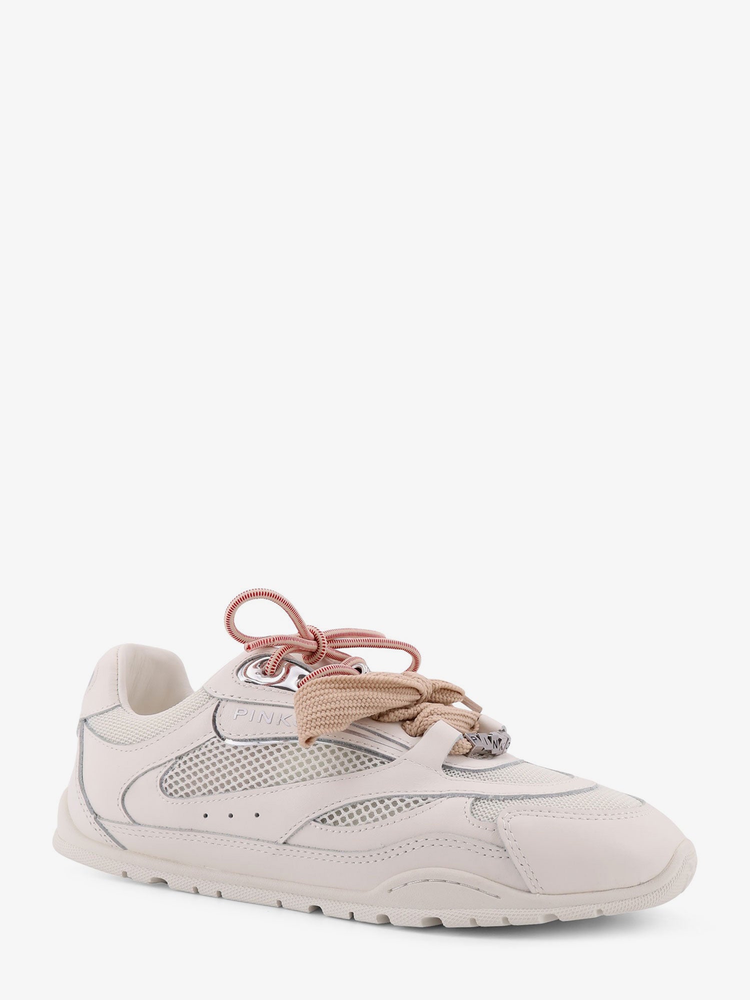 Pinko Yulia mesh sneakers with leather inserts, view 2