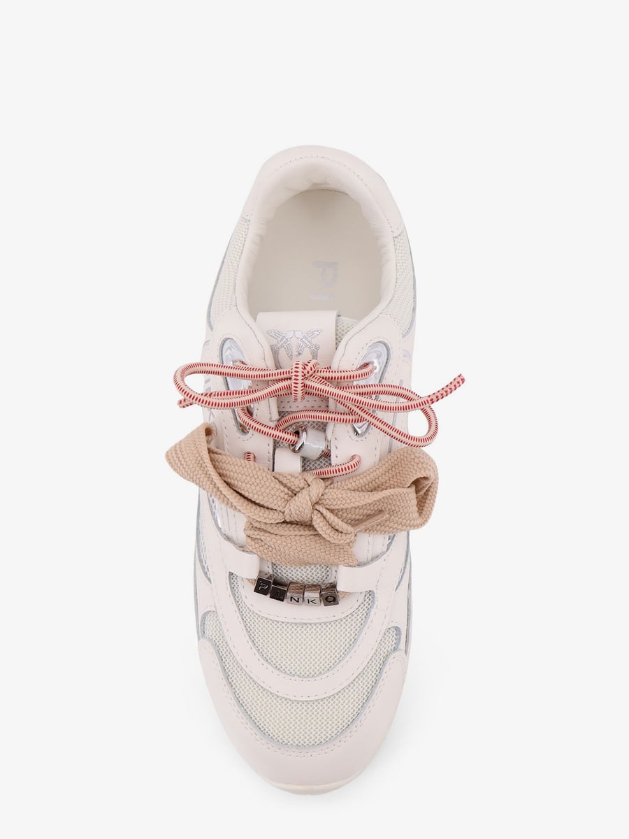 Pinko Yulia mesh sneakers with leather inserts, view 5
