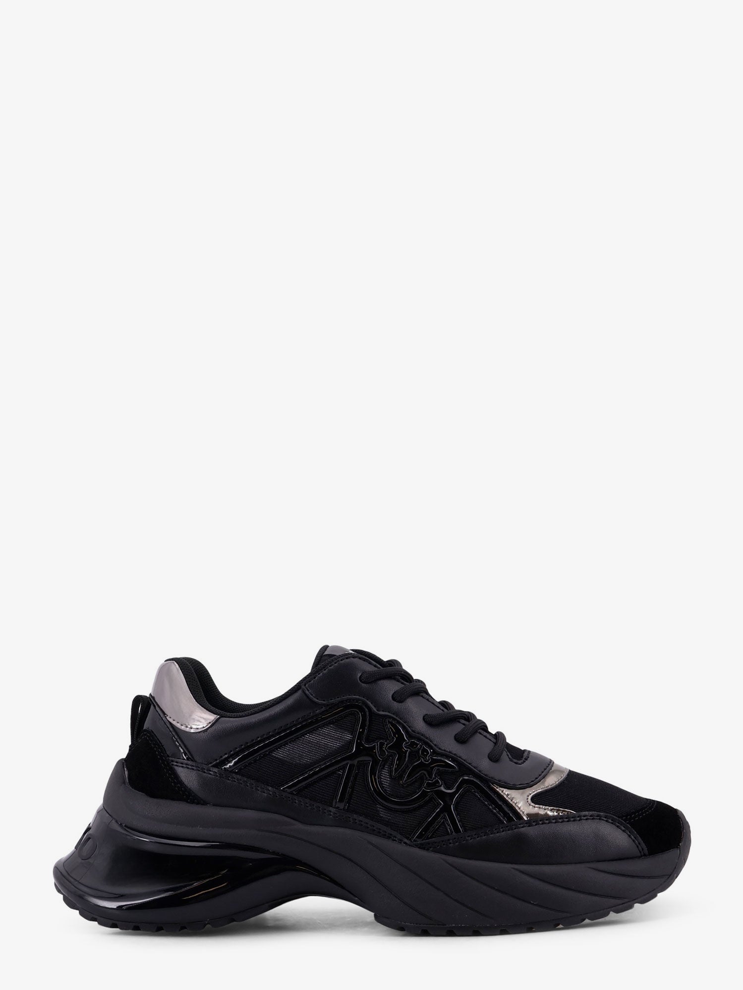 Pinko Ariel 33 leather sneakers with nylon inserts