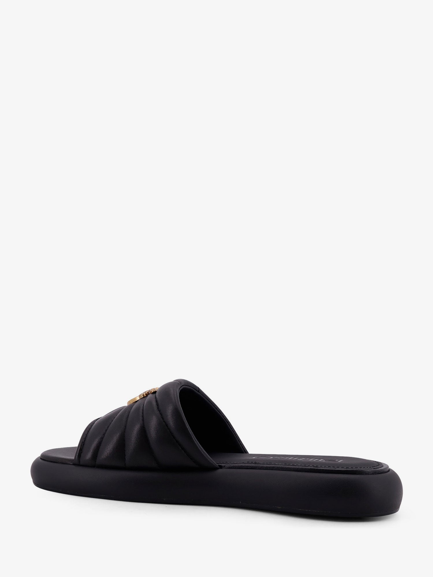 Pinko Fiona low leather sandals
