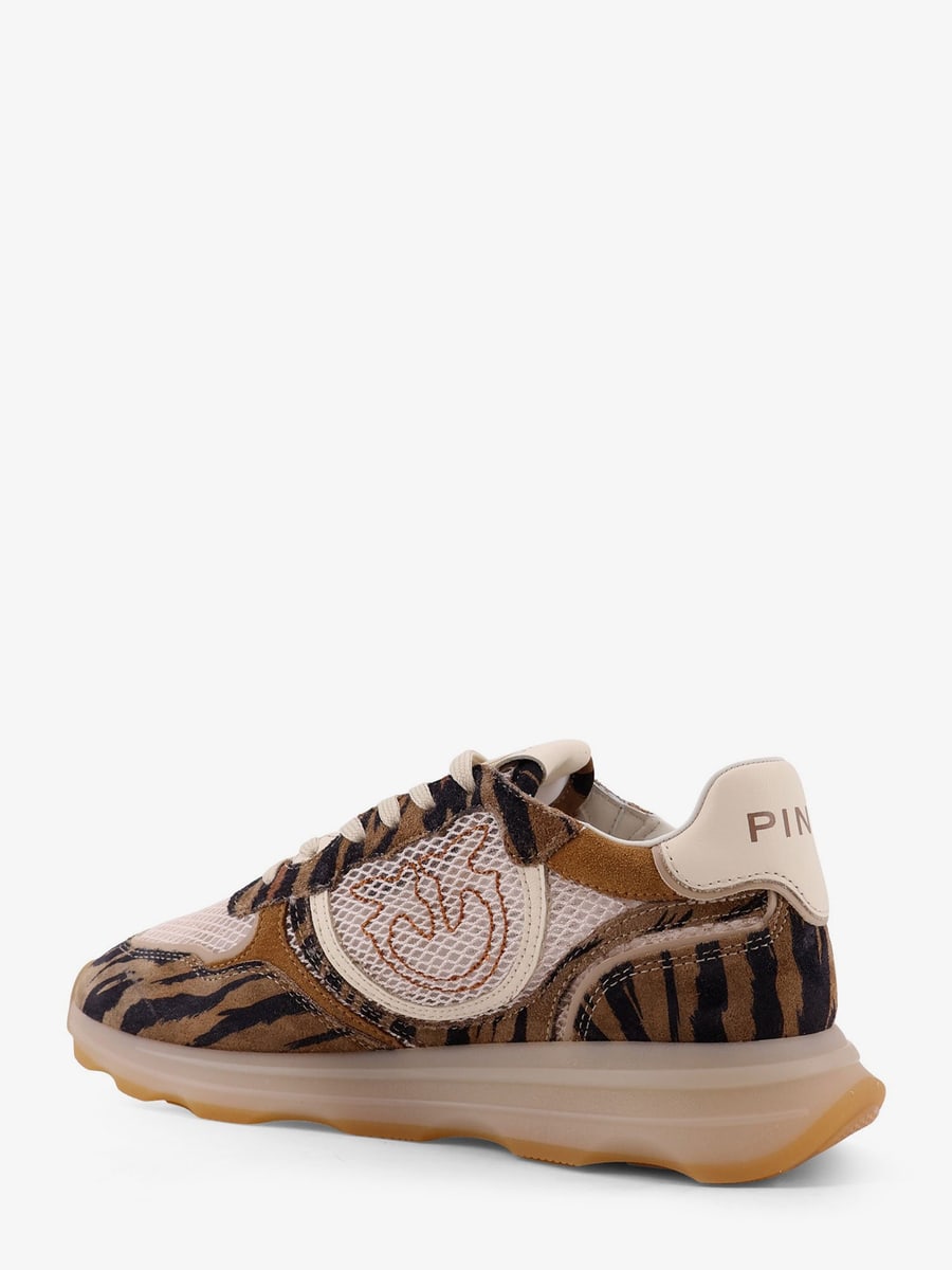 Pinko Zoe suede sneakers with mesh inserts, view 3