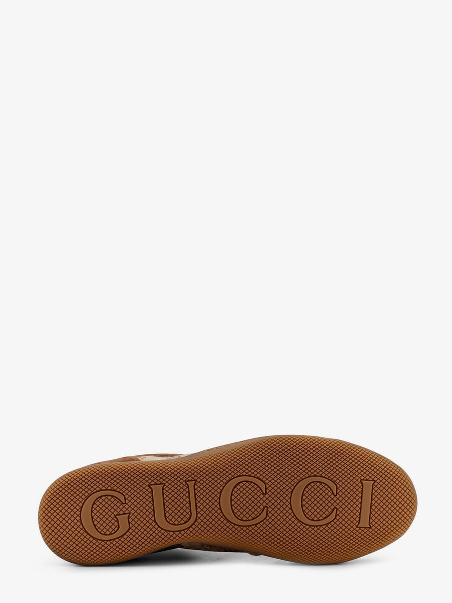 Gucci Gucci Shift suede sneakers with GG Supreme Fabric inserts, view 5