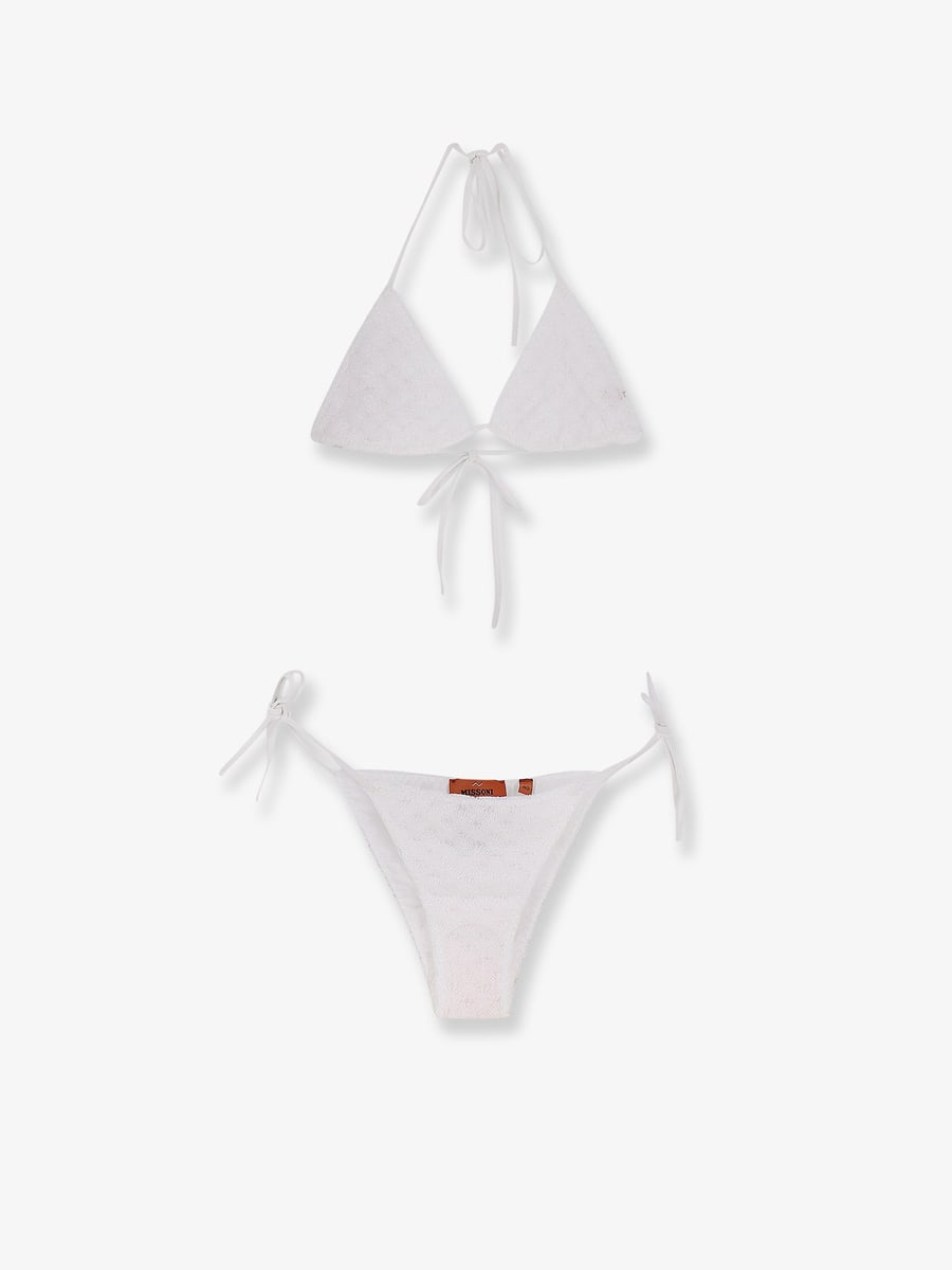 MISSONI Embroidered and lined bikini