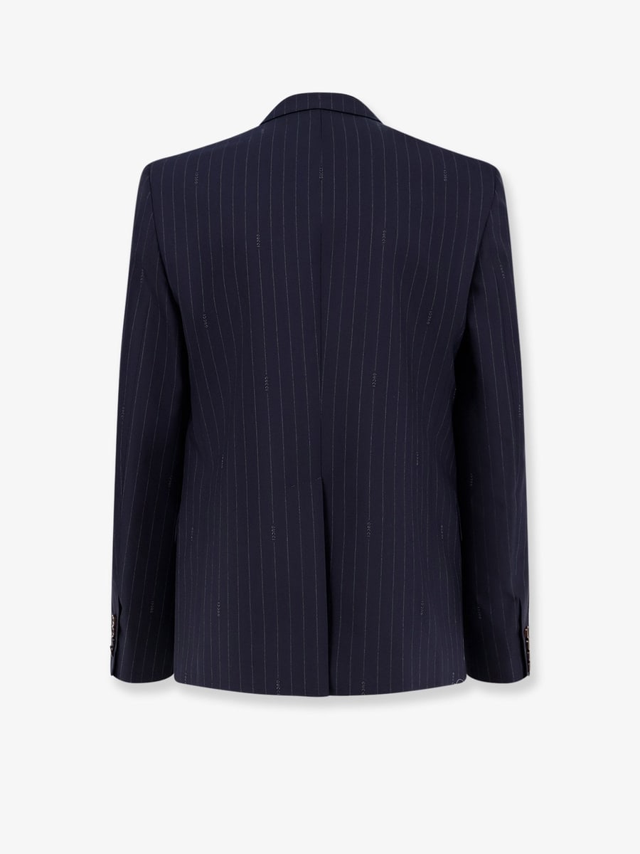 Gucci Gucci pinstripe wool single-breasted blazer, view 4