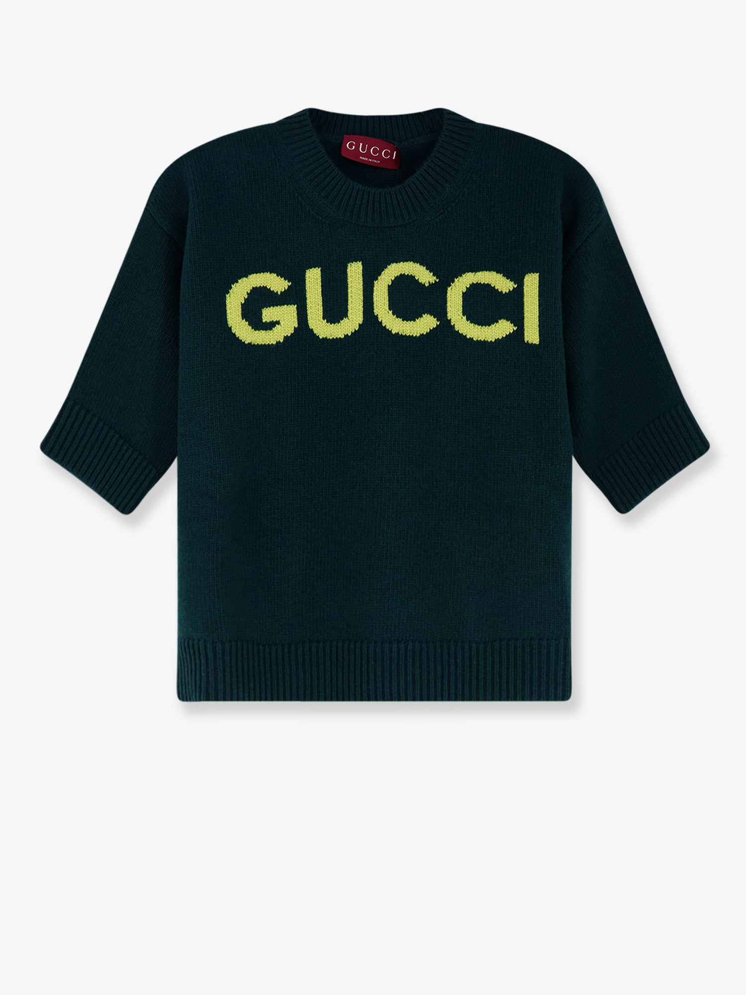Gucci Wool sweater with frontal logo embroidery