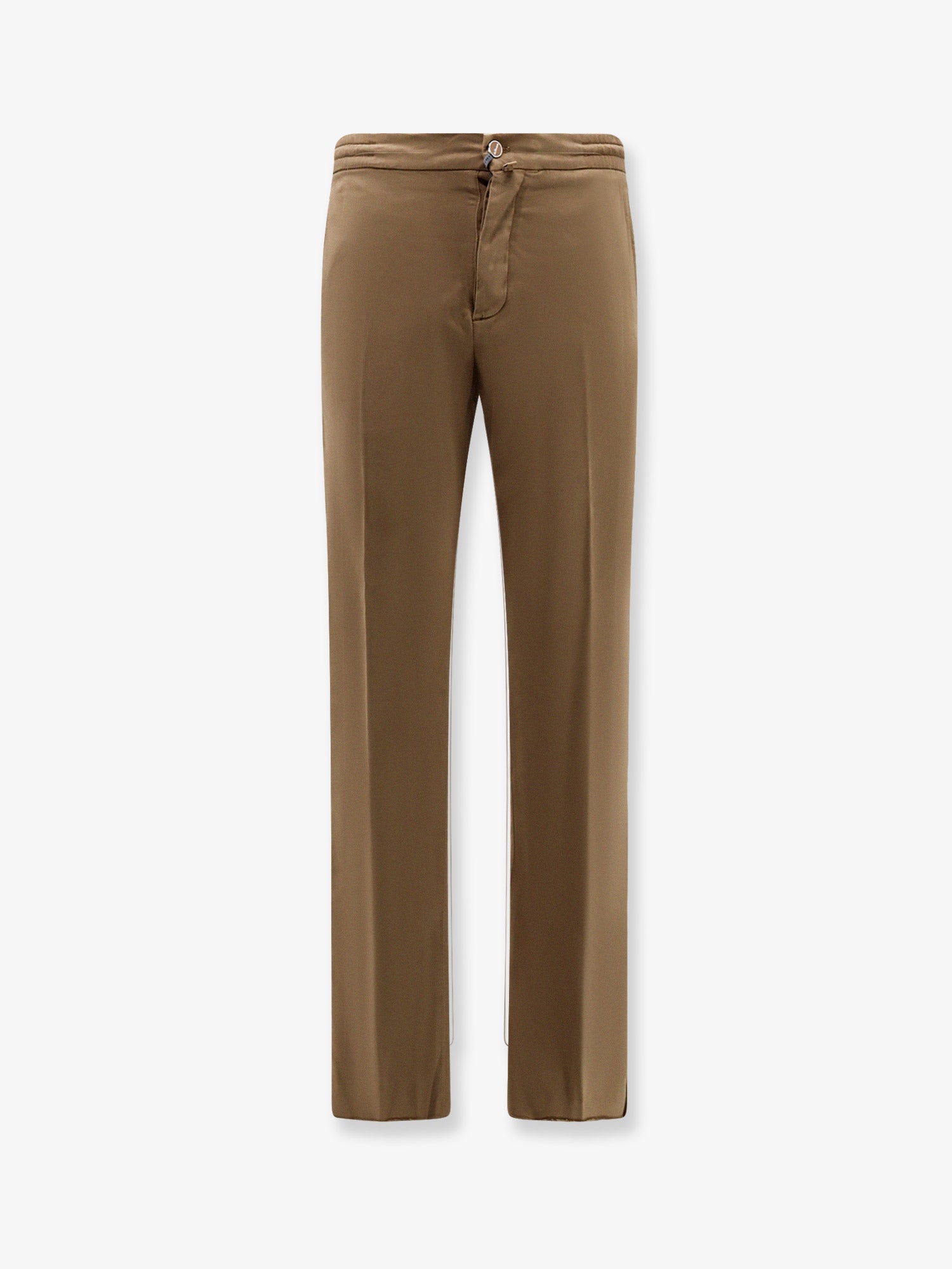 KITON CIRO PAONE Lyocell trouser with drawstring at waist