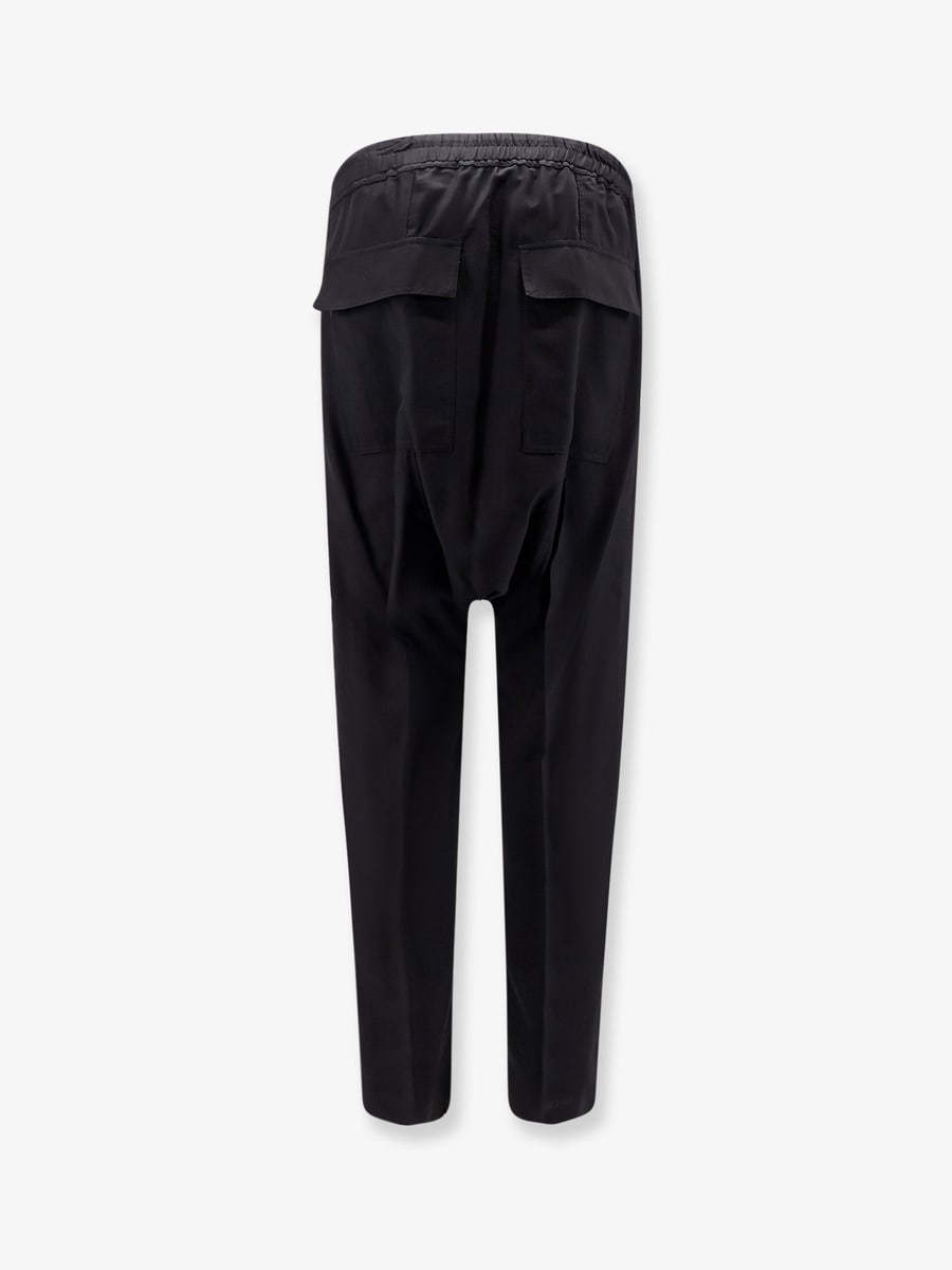 Rick Owens Drawstring Long certified virgin wool trousers, view 4