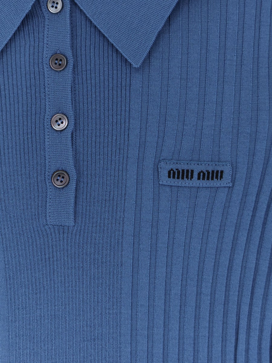Miu Miu Virgin wool polo shirt, view 5