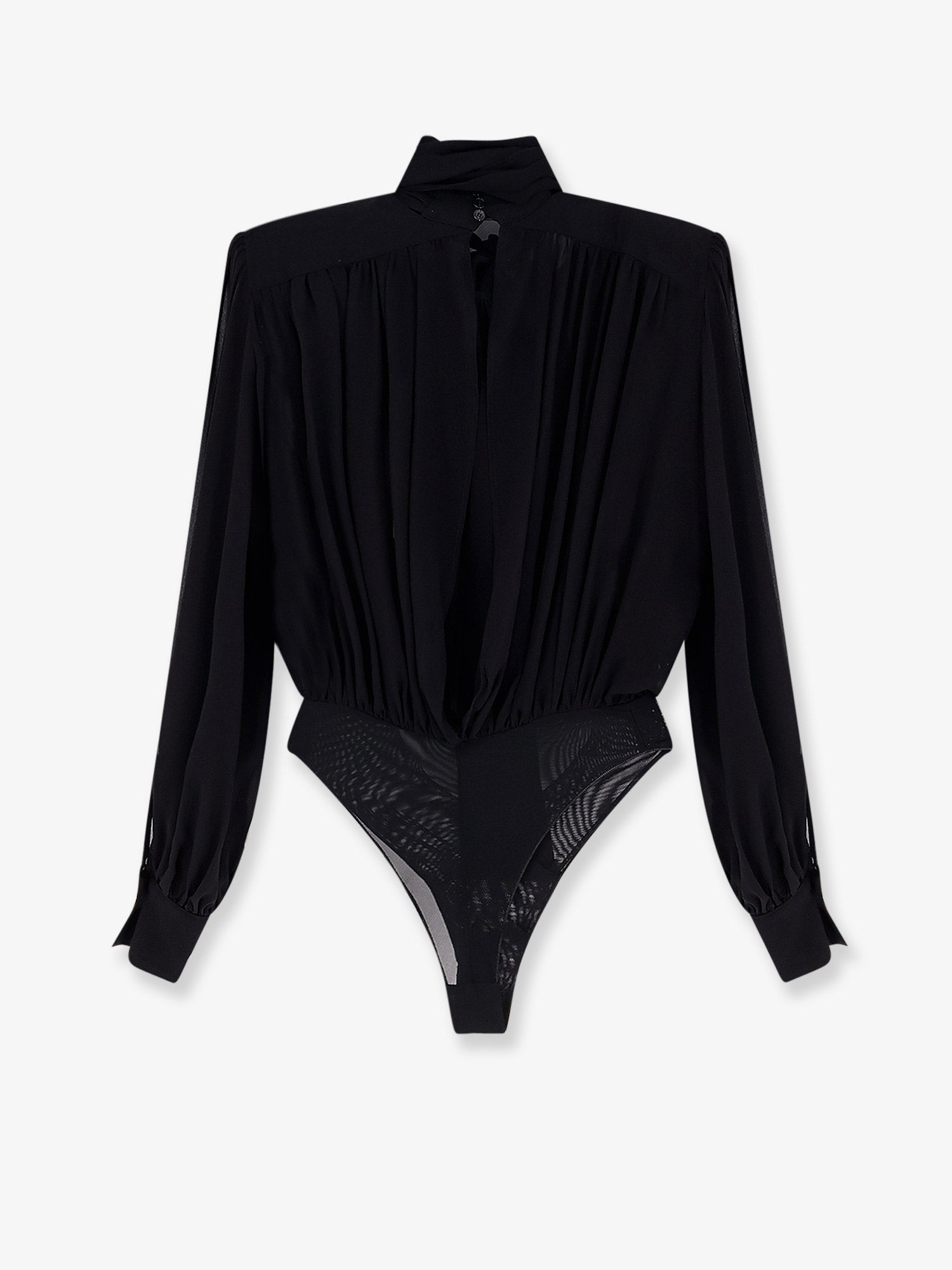 Elisabetta Franchi Silk shirt with body detail, view 2